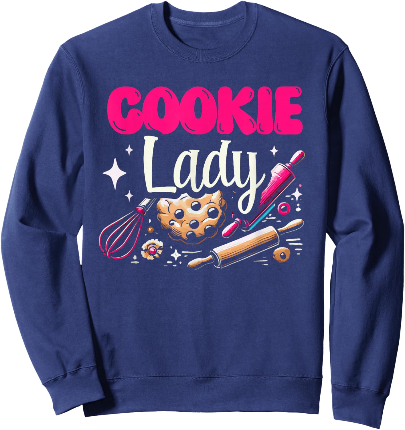 Cookie Lady Cookies Baking Bake Baker Biscuit Sweatshirt - Sweatshirt | Navy