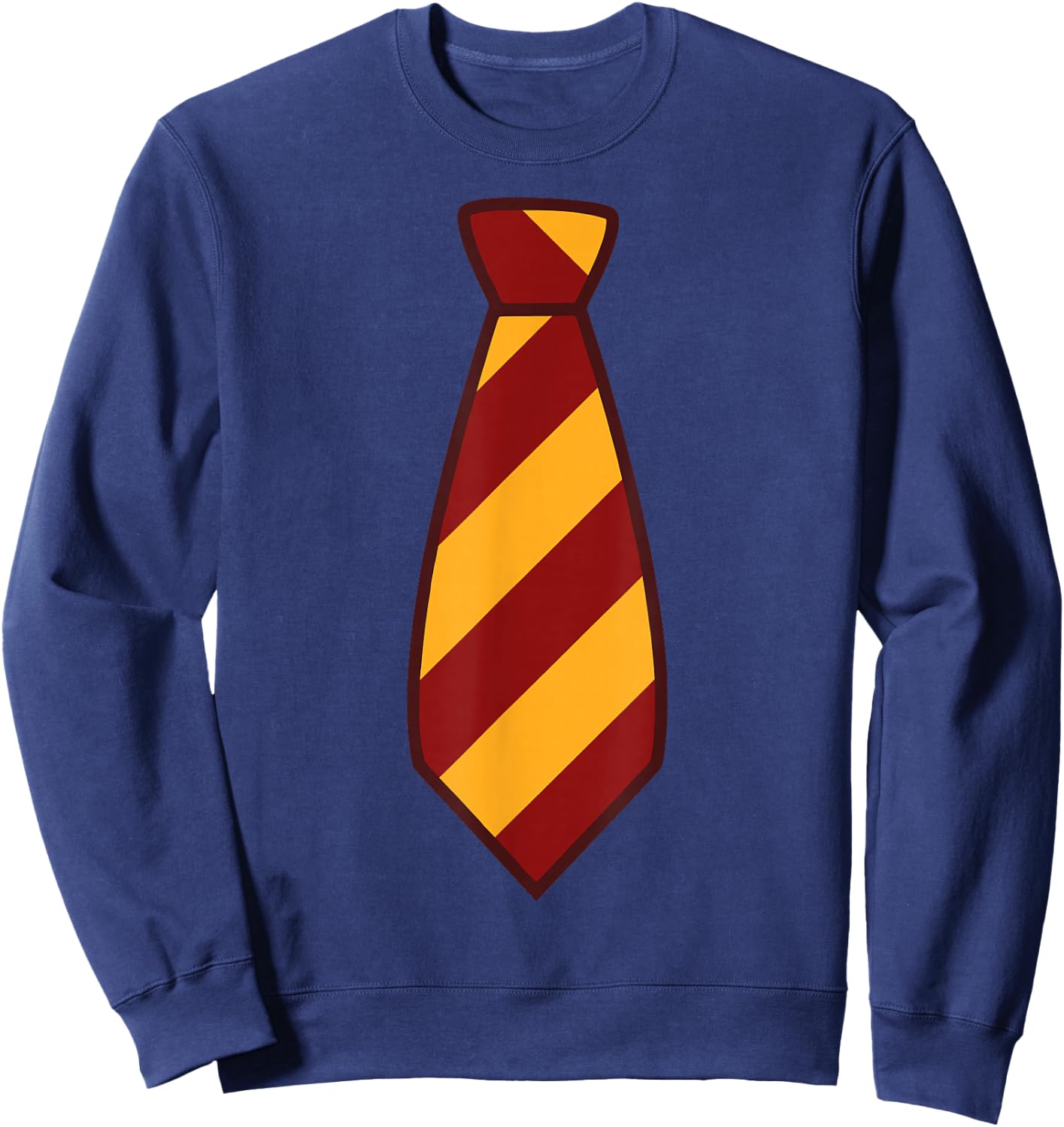 Gold & Maroon Striped tie Sweatshirt - Sweatshirt | Navy