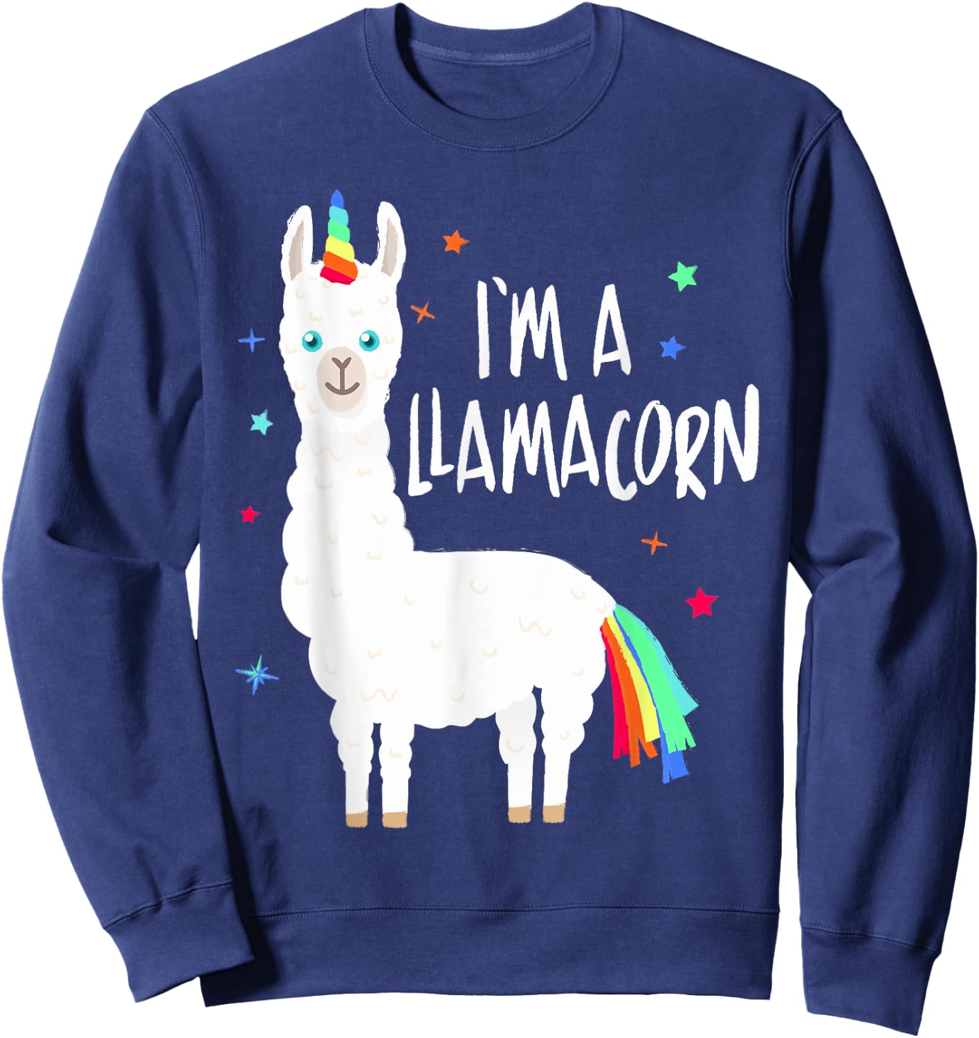 Llamacorn - Funny Cute Llama Unicorn Sweatshirt - Sweatshirt | Navy
