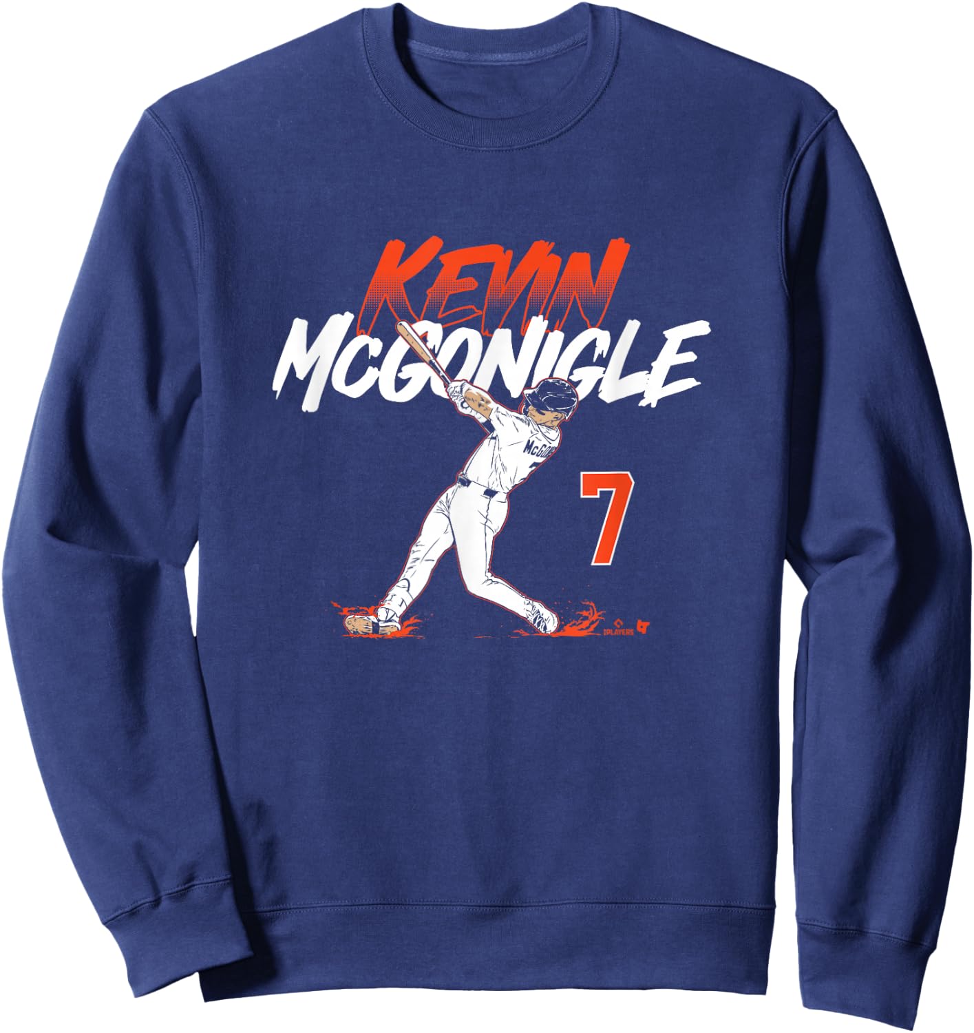 Kevin McGonigle - Slugger Swing Number - Detroit Baseball Sweatshirt - Sweatshirt | Navy