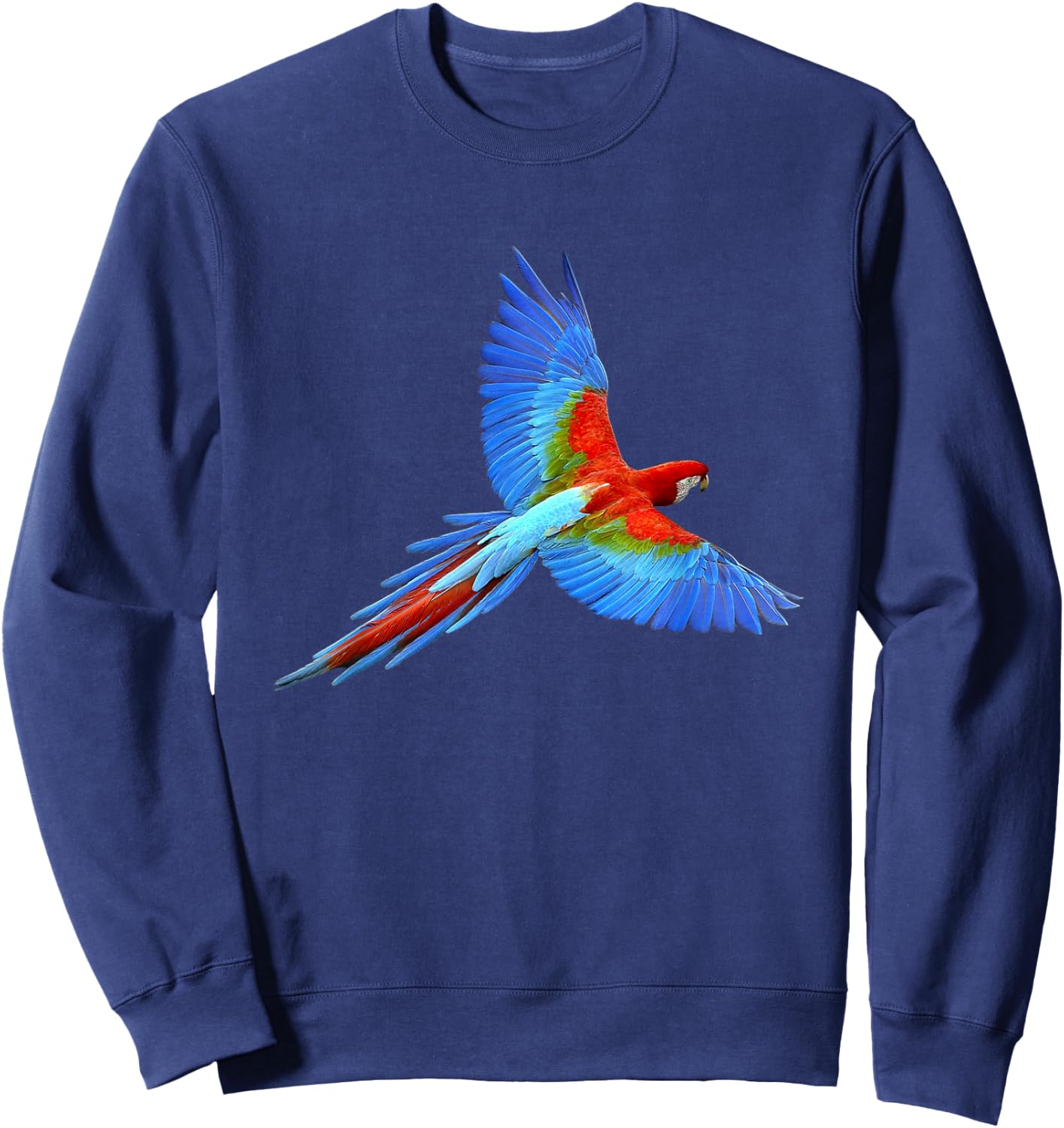 Beautiful Flying Macaw Parrot Sweatshirt - Sweatshirt | Navy