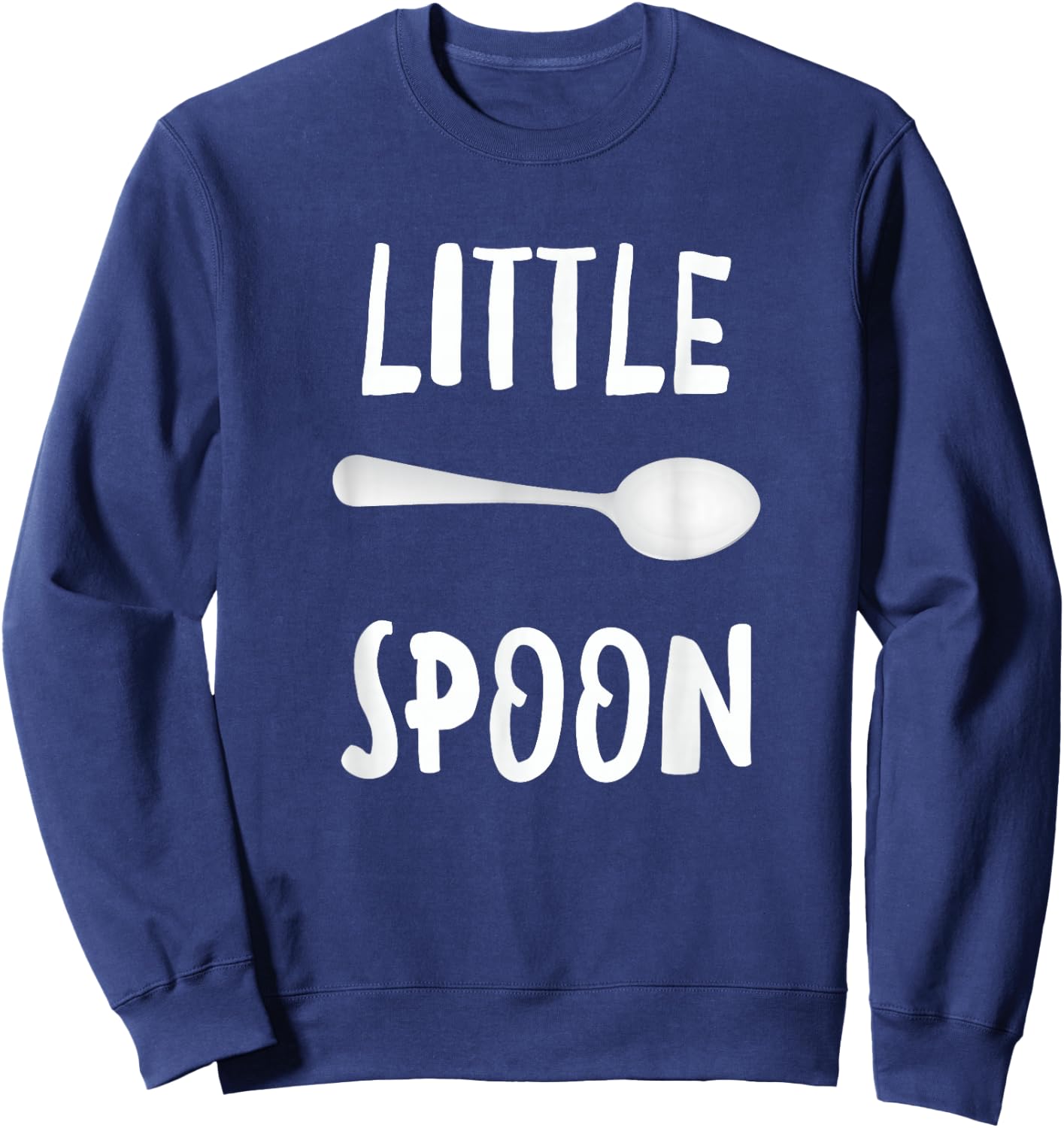 Little Spoon Big Spoon Shirts -Adults Black Small Classic Fit Short Sleeve Sweatshirt - Sweatshirt | Navy