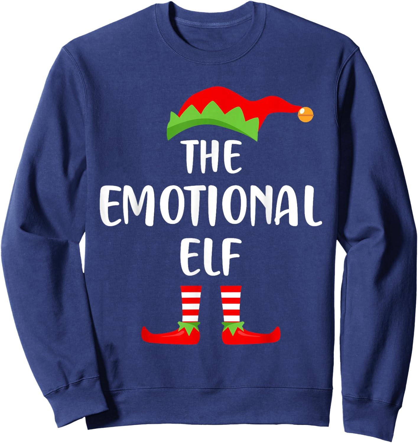 The Emotional Elf Christmas Party Matching Family Pajama Sweatshirt - Sweatshirt | Navy