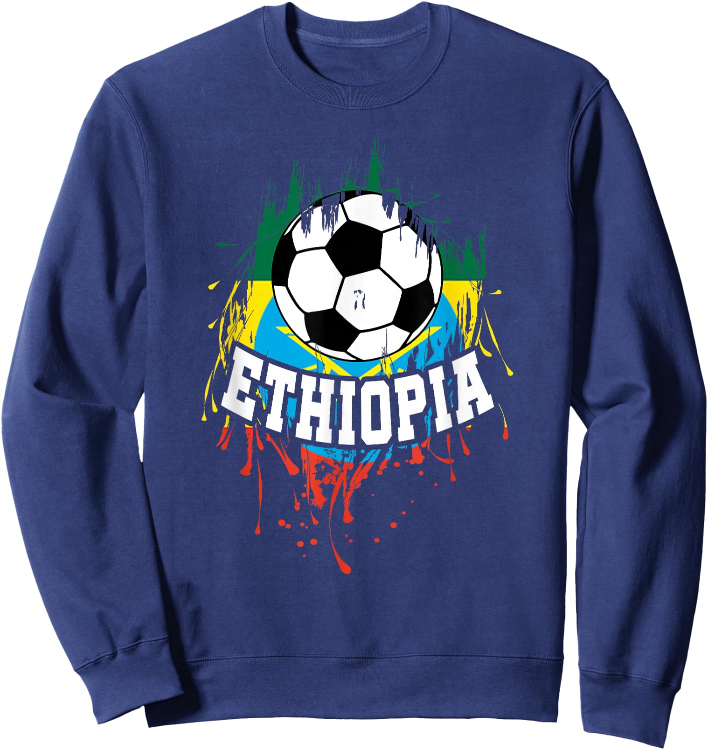 Ethiopia Soccer Ethiopian Football Habesha Futbol Sweatshirt - Sweatshirt | Navy