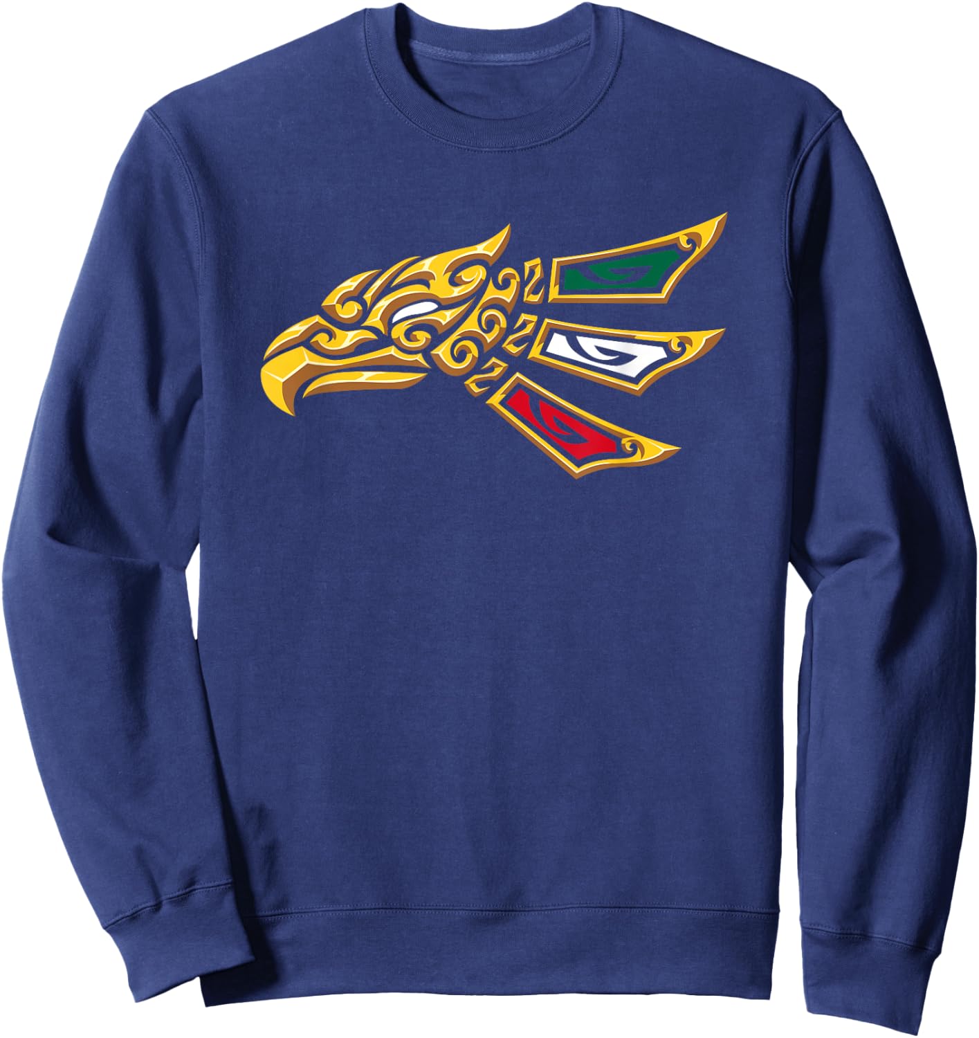 Mexican Eagle Tribal Style - Hecho En Mexico Sweatshirt - Sweatshirt | Navy