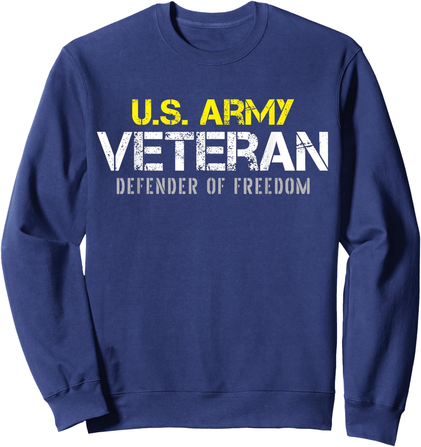 U.S. Army Proud Army Veteran Vintage Sweatshirt - Sweatshirt | Navy