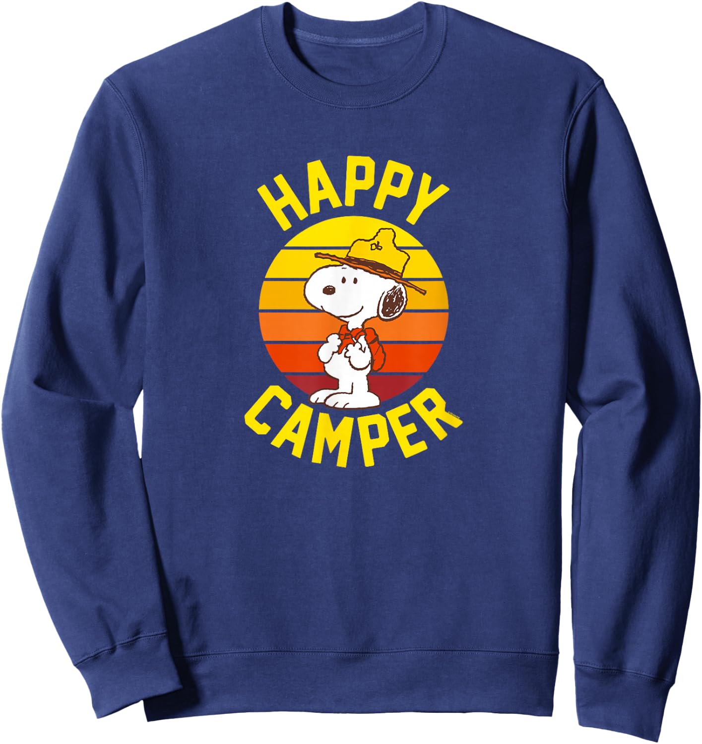 Peanuts - Snoopy Happy Camper Sweatshirt - Sweatshirt | Navy
