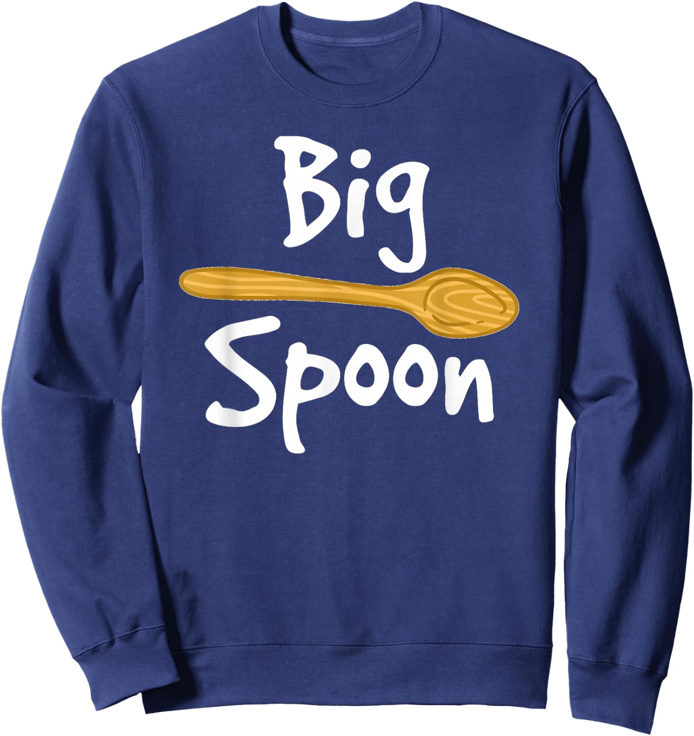 Cute Big Spoon Little Spoon Matching Couple Sweatshirt - Sweatshirt | Navy