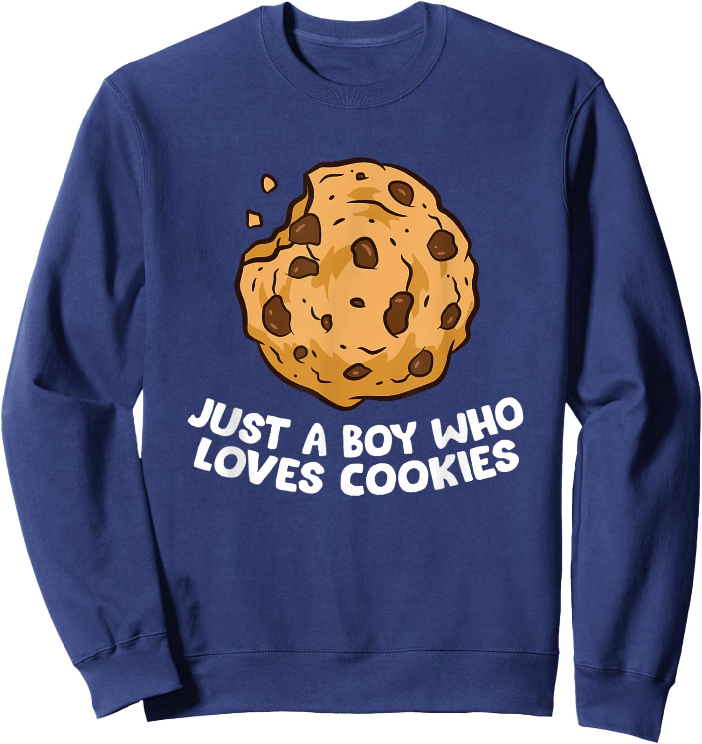 Just a Boy Who Loves Cookies Christmas Cookies Sweatshirt - Sweatshirt | Navy