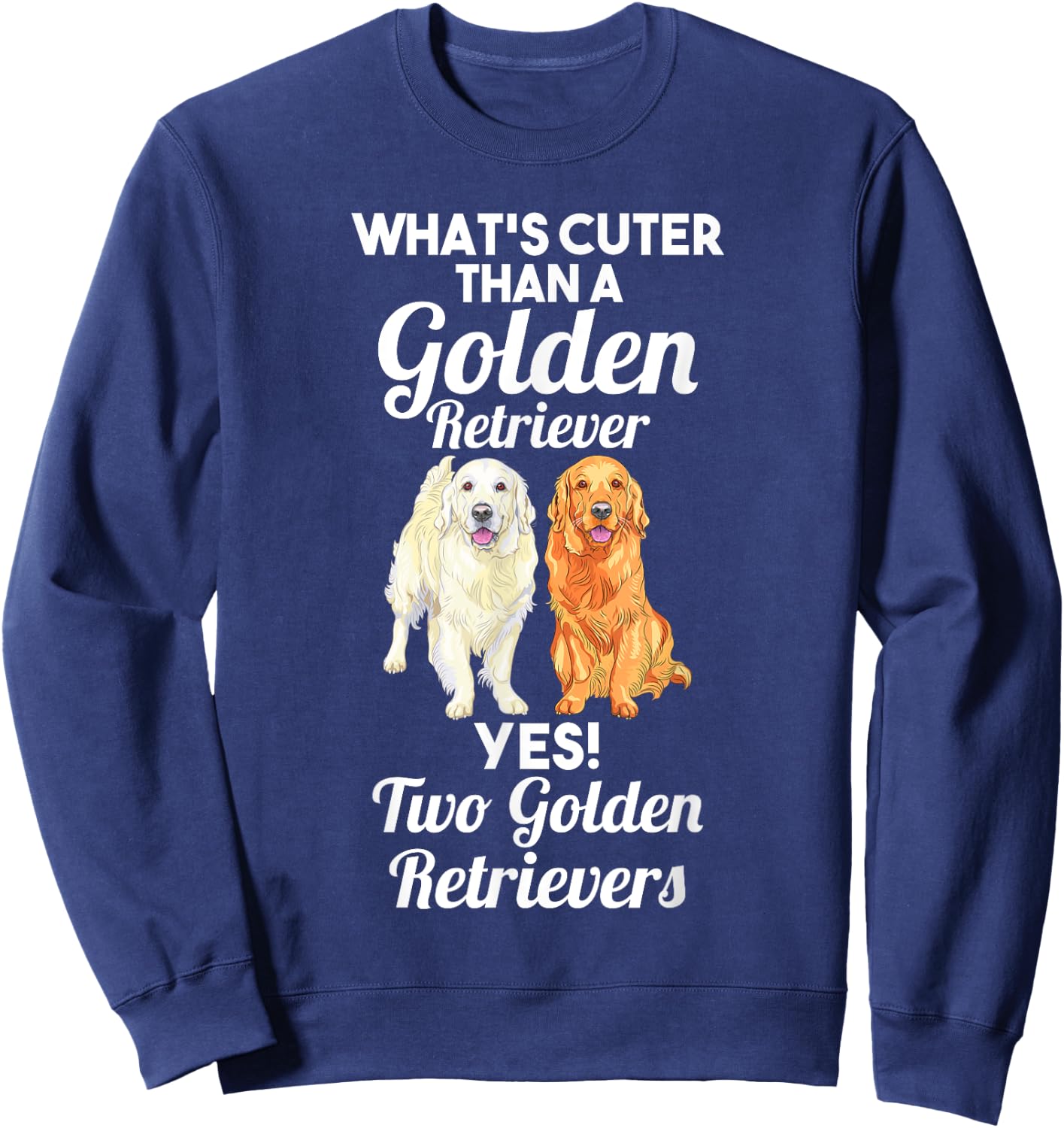 Two Golden Retrievers Sweatshirt - Sweatshirt | Navy