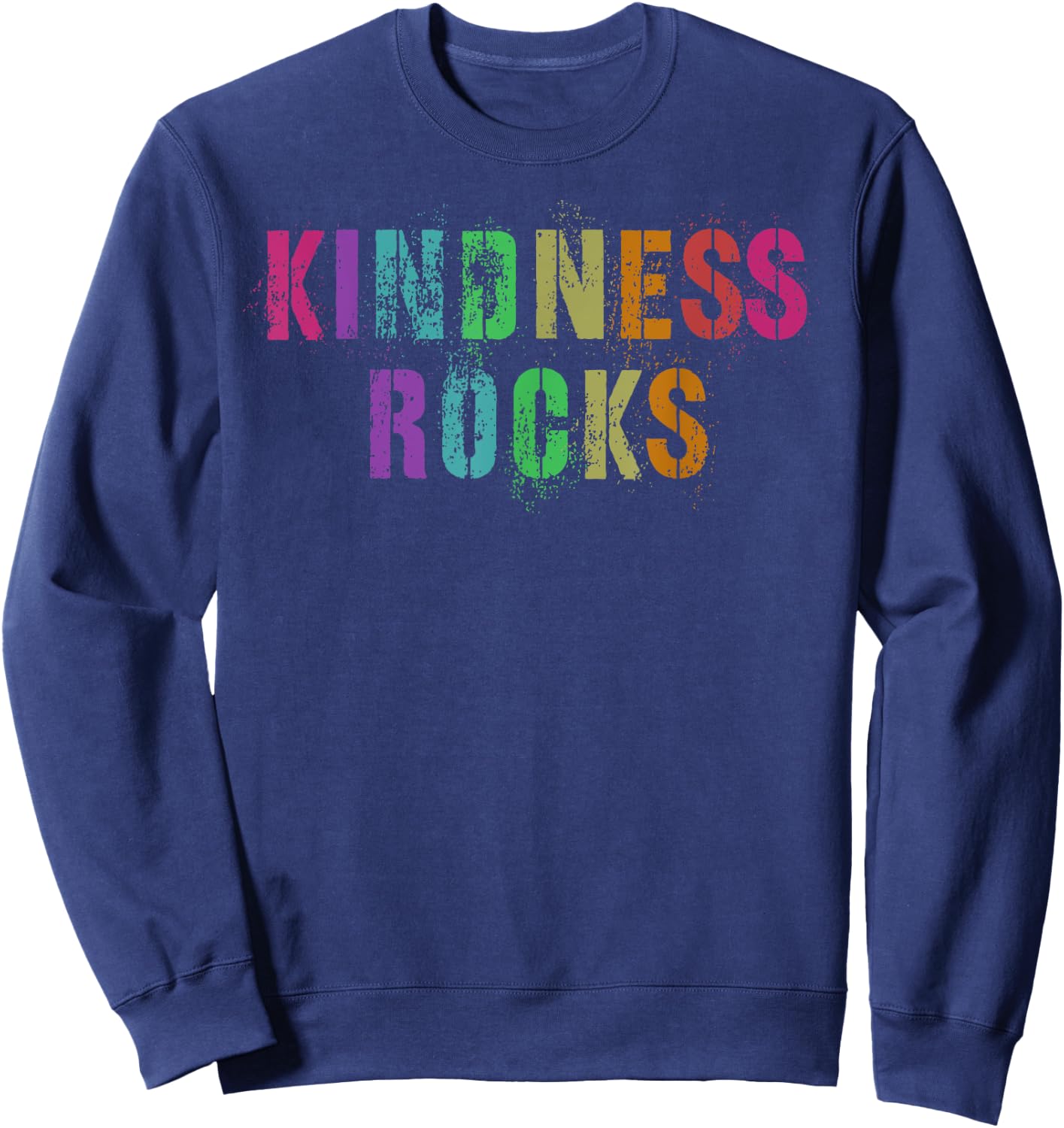 Vintage KINDNESS ROCKS Kind Rolling Back Be Good Teacher Men Women Kids Sweatshirt - Sweatshirt | Navy