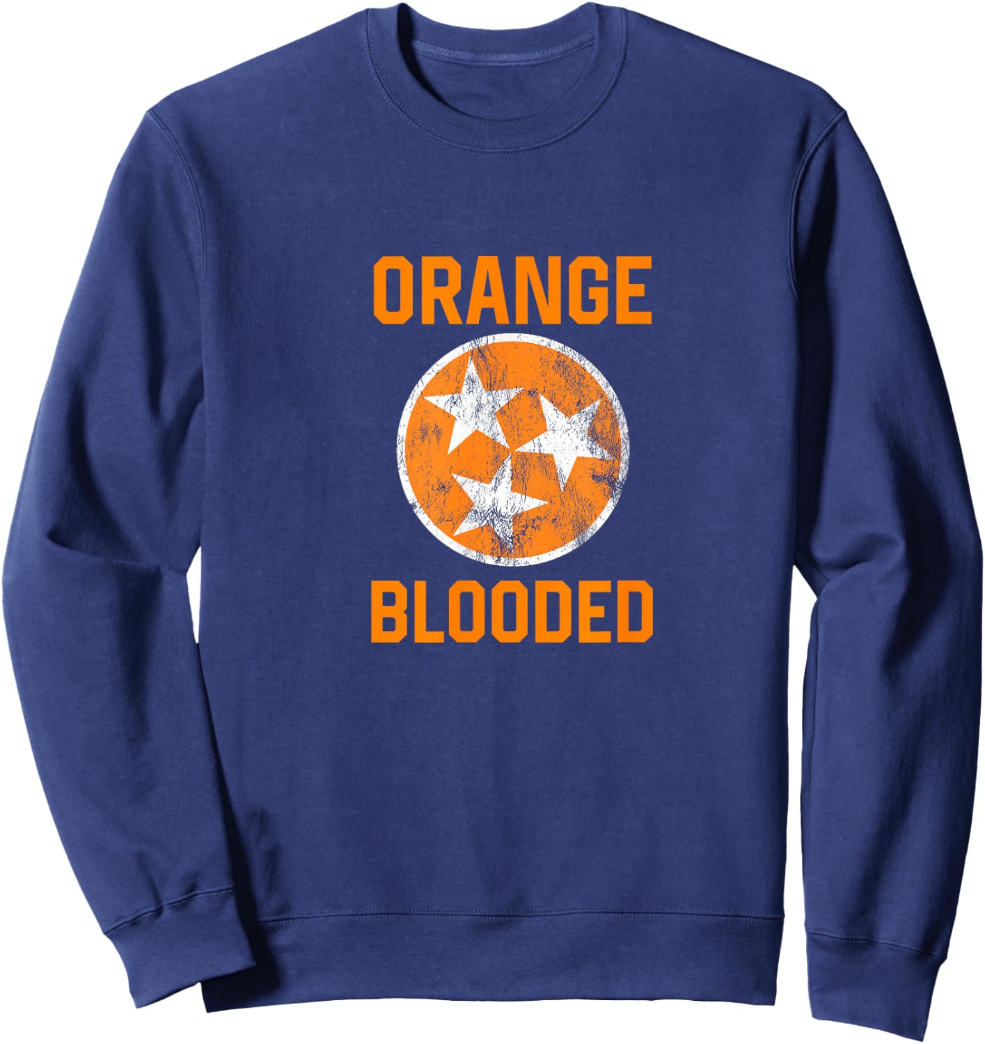 Tennessee Fan Orange Blooded Vol Sports Fan State Flag TN Sweatshirt - Sweatshirt | Navy