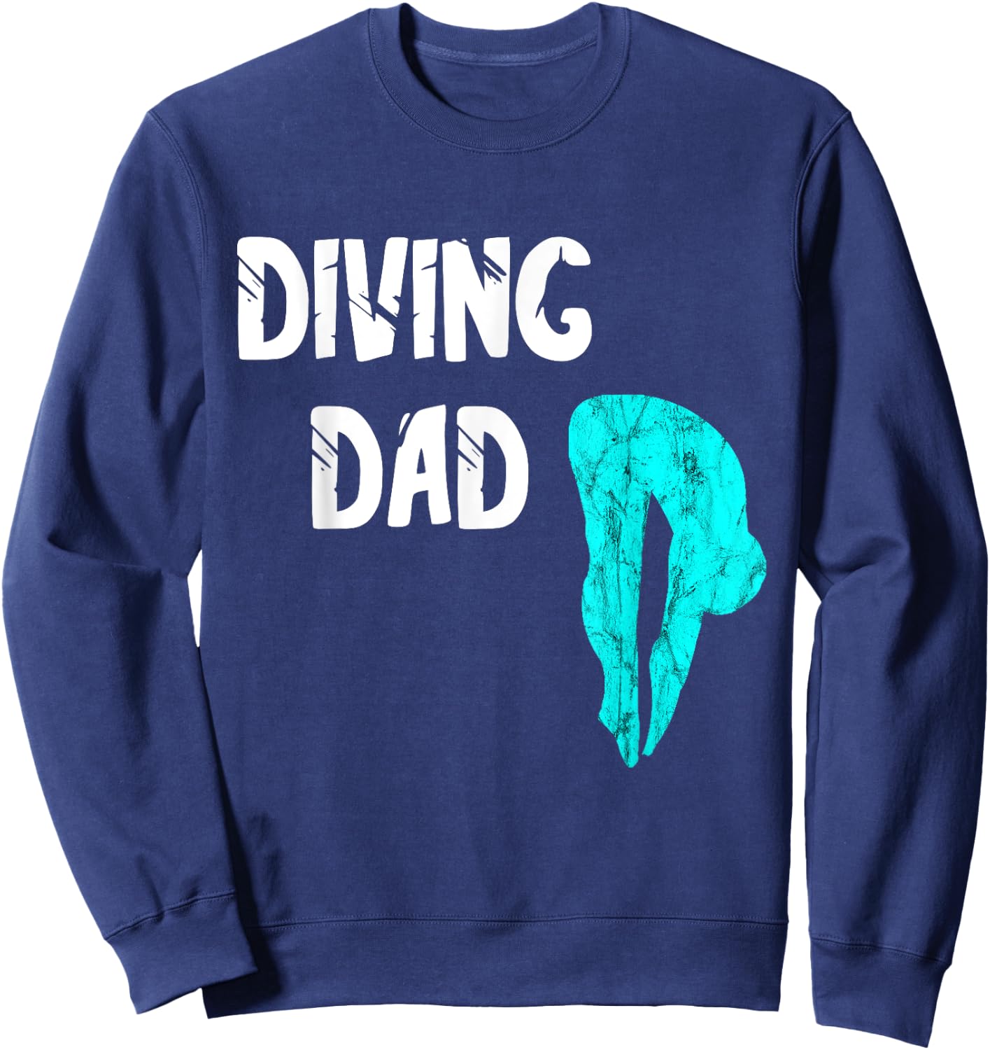Diving Dad Springboard Swimming Platform Diver Papa Dive Sweatshirt - Sweatshirt | Navy