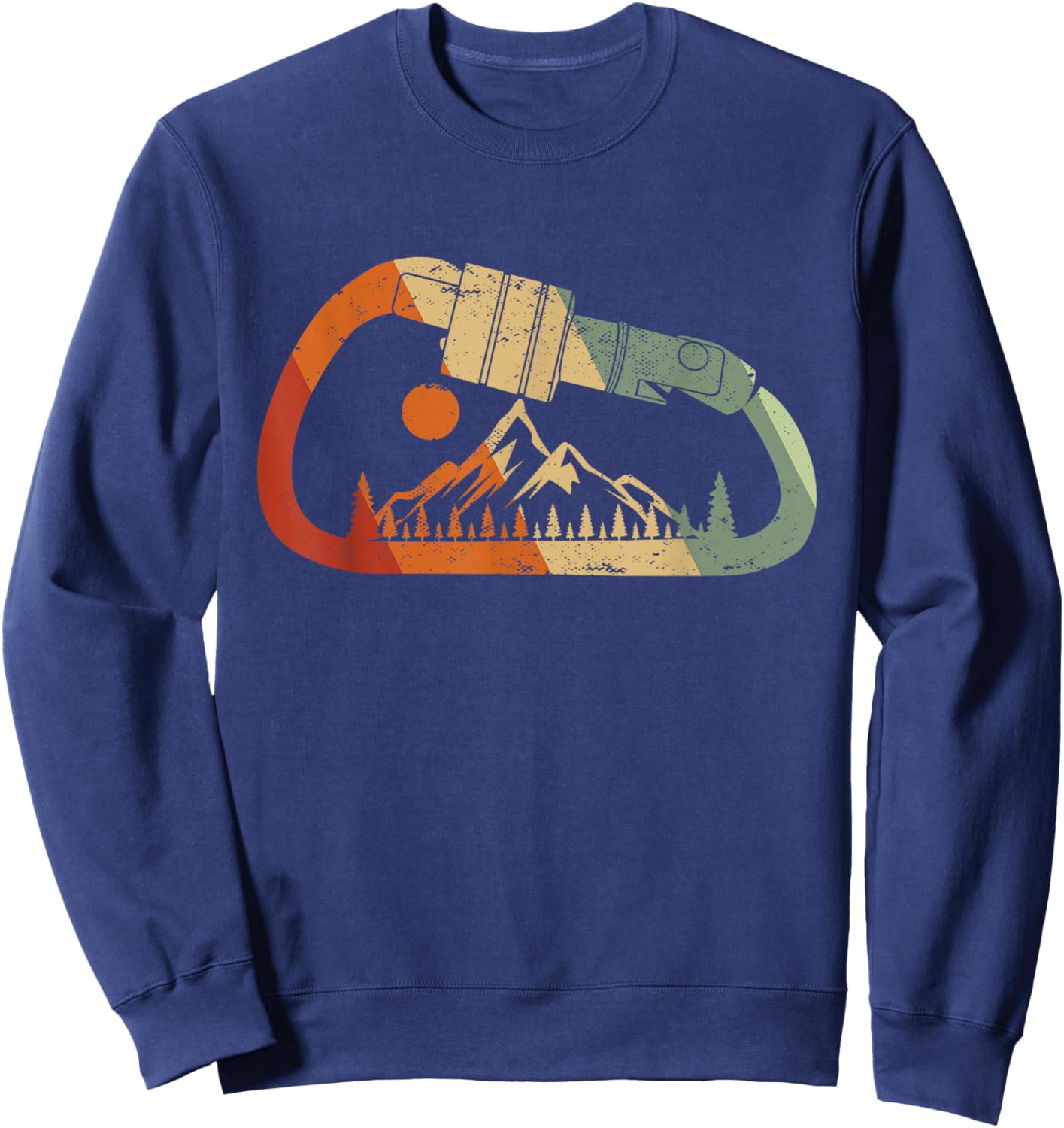 Retro Vintage Climbing Hiking Gift Rock Climber Sweatshirt - Sweatshirt | Navy