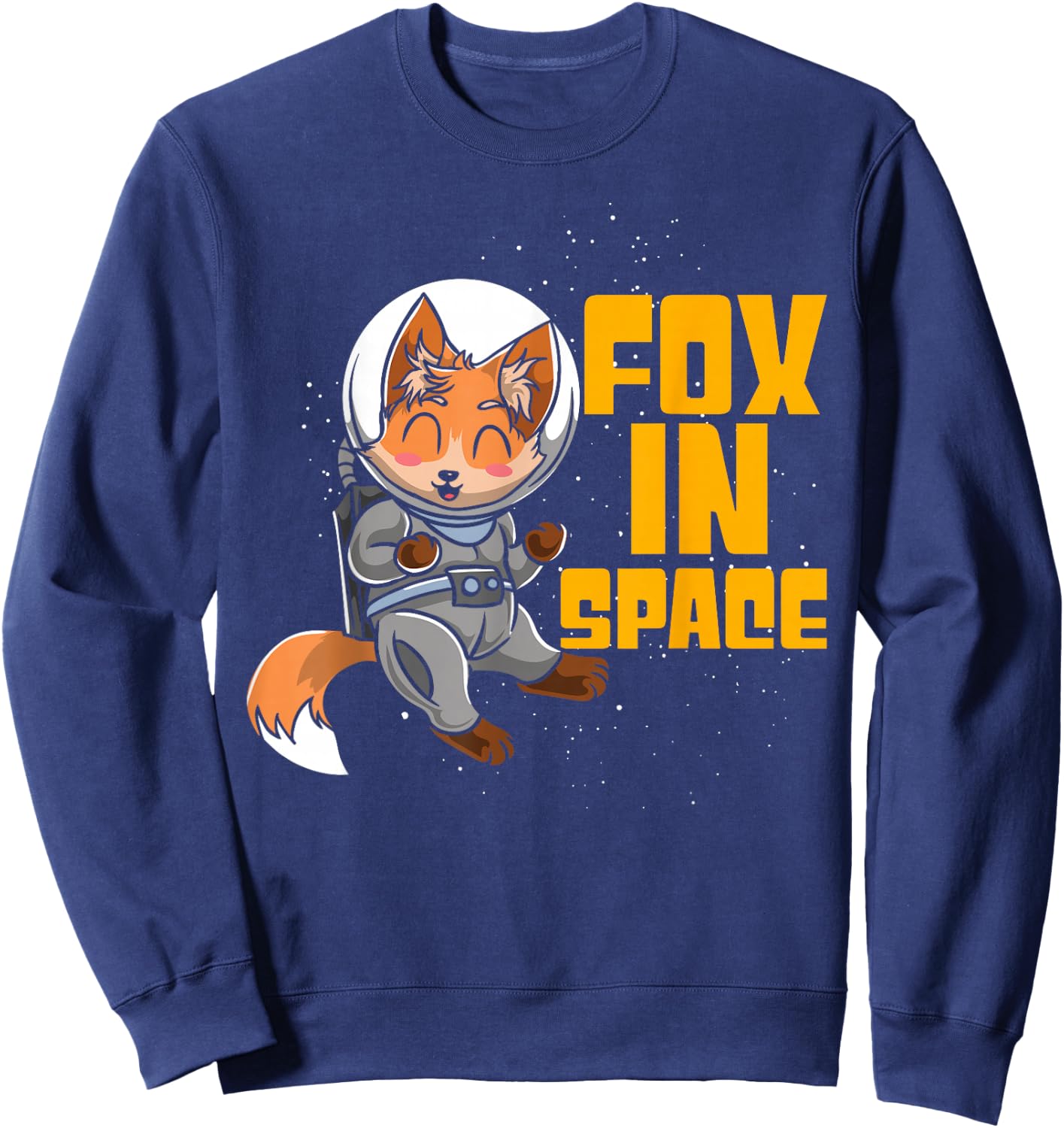 Fox In Space Fennec Fox Astronaut Sweatshirt - Sweatshirt | Navy