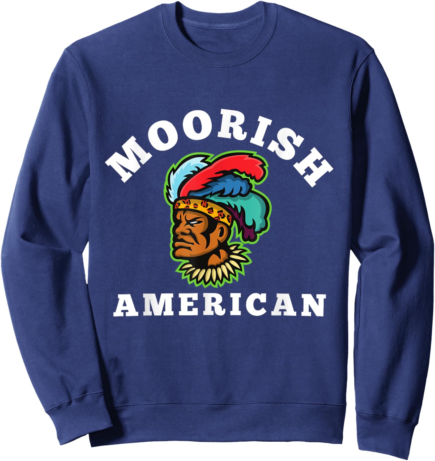 Moor - Moorish American God Body Of Melanin Sweatshirt - Sweatshirt | Navy