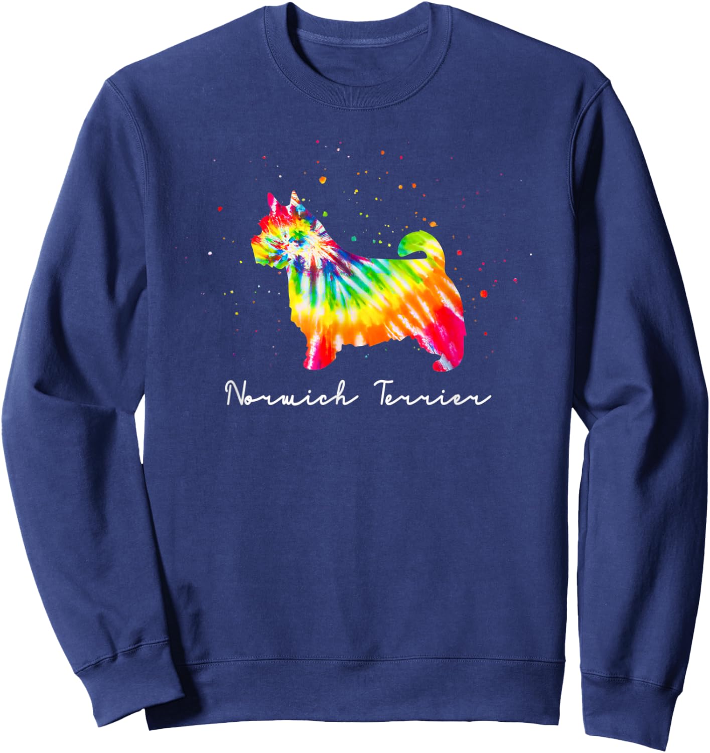 Colorful Norwich Terrier Dog Mom Gifts Norwich Terrier Men Women Kids Sweatshirt - Sweatshirt | Navy