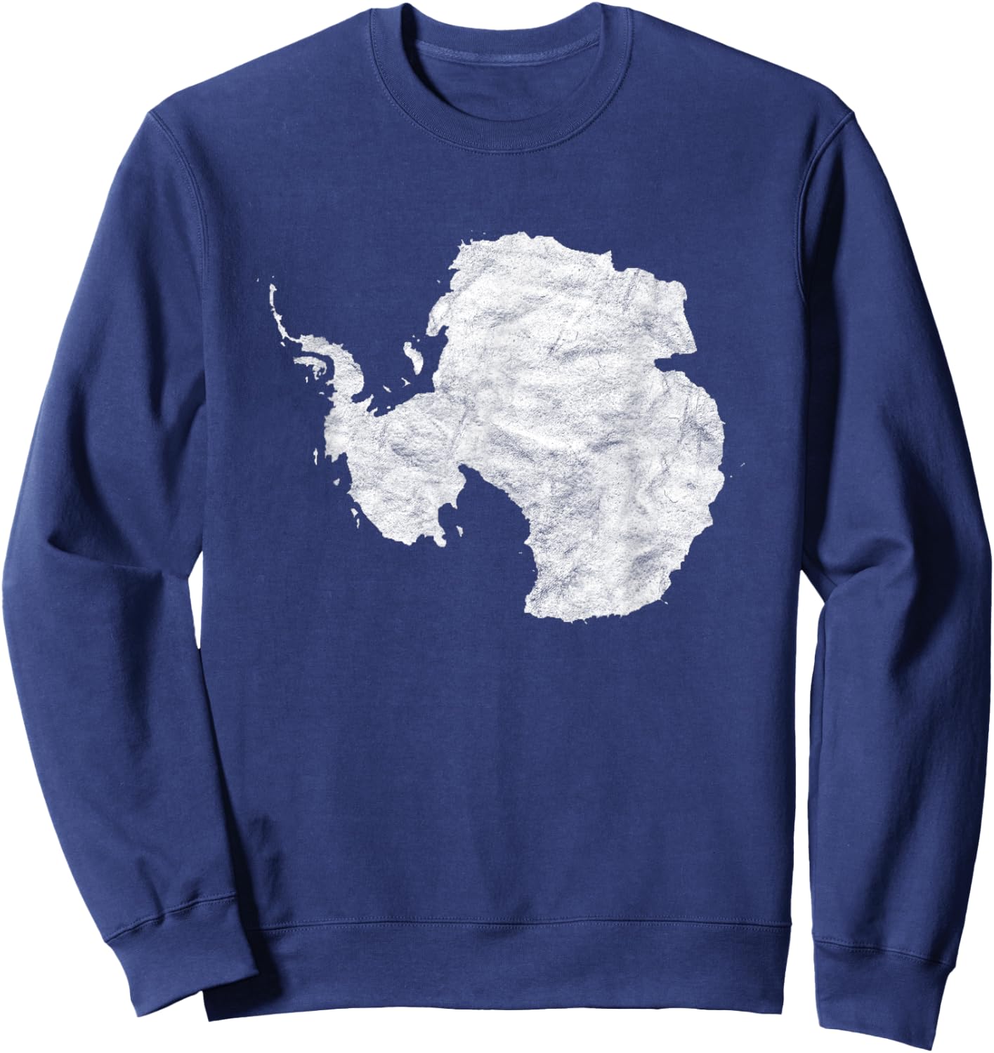 Antarctica Map Minimalist Distressed Vintage 80s South Pole Sweatshirt - Sweatshirt | Navy