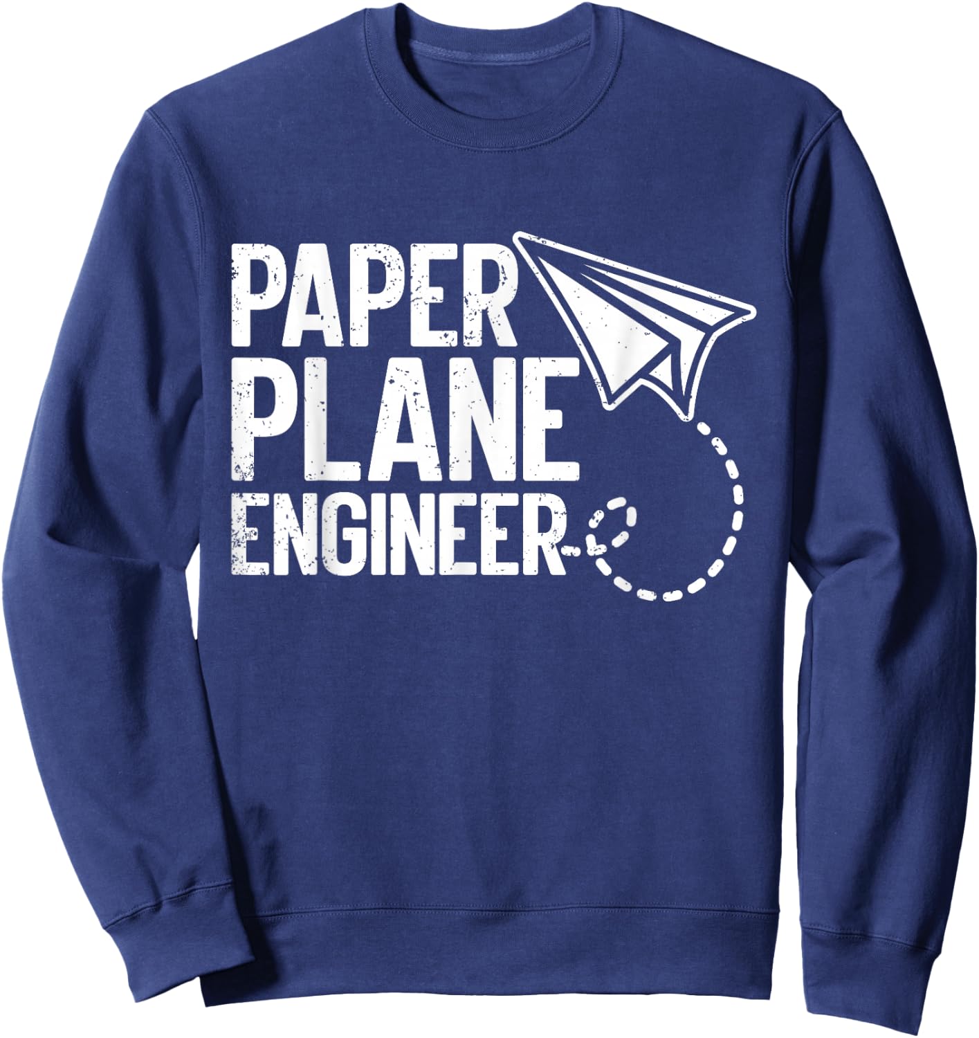 Paper Plane Engineer Airplane Origami Paper Plane Master Sweatshirt - Sweatshirt | Navy
