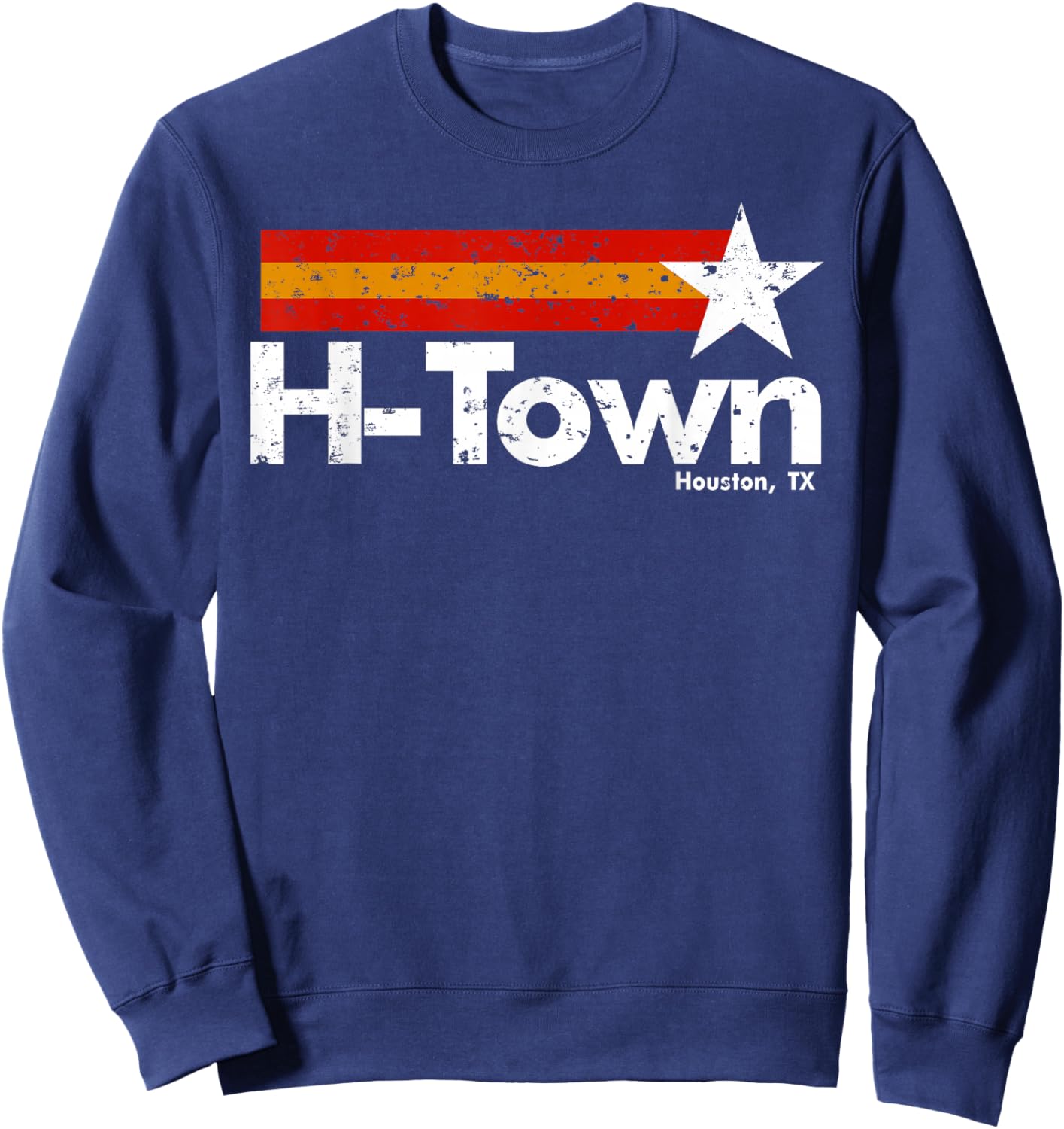 H Town Houston Texas Sweatshirt - Sweatshirt | Navy