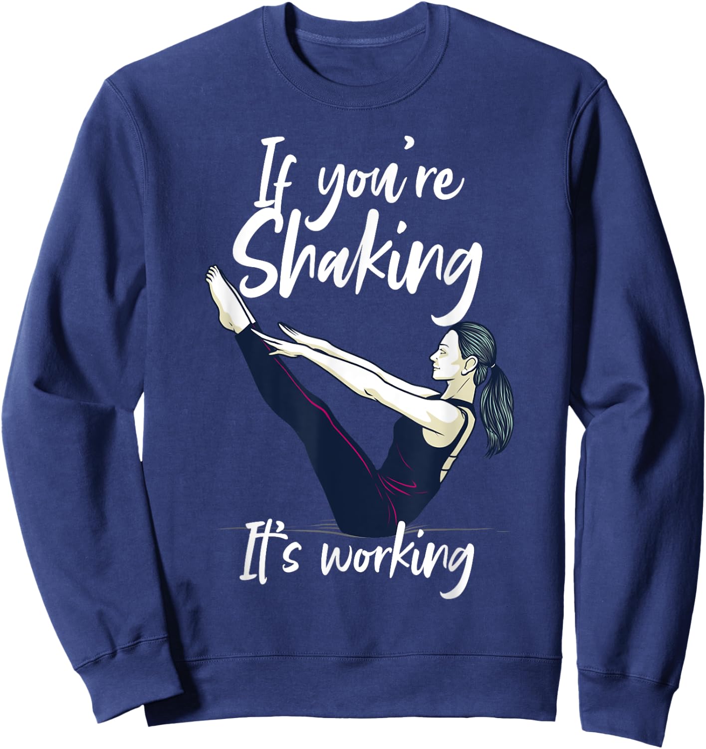 Funny Pilates Men Gym Fitness Instructor Workout Sweatshirt - Sweatshirt | Navy