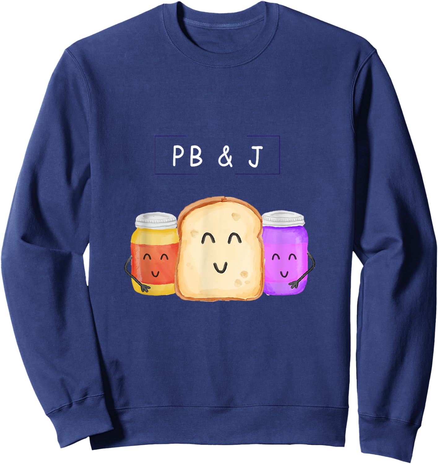 PB & J Halloween 2018 Matching Couple Costume Sweatshirt - Sweatshirt | Navy