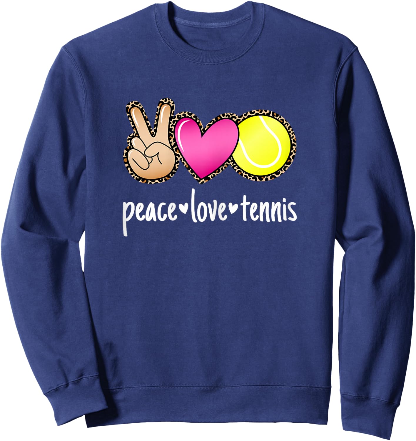Peace Love Tennis Player and Girls Sweatshirt - Sweatshirt | Navy