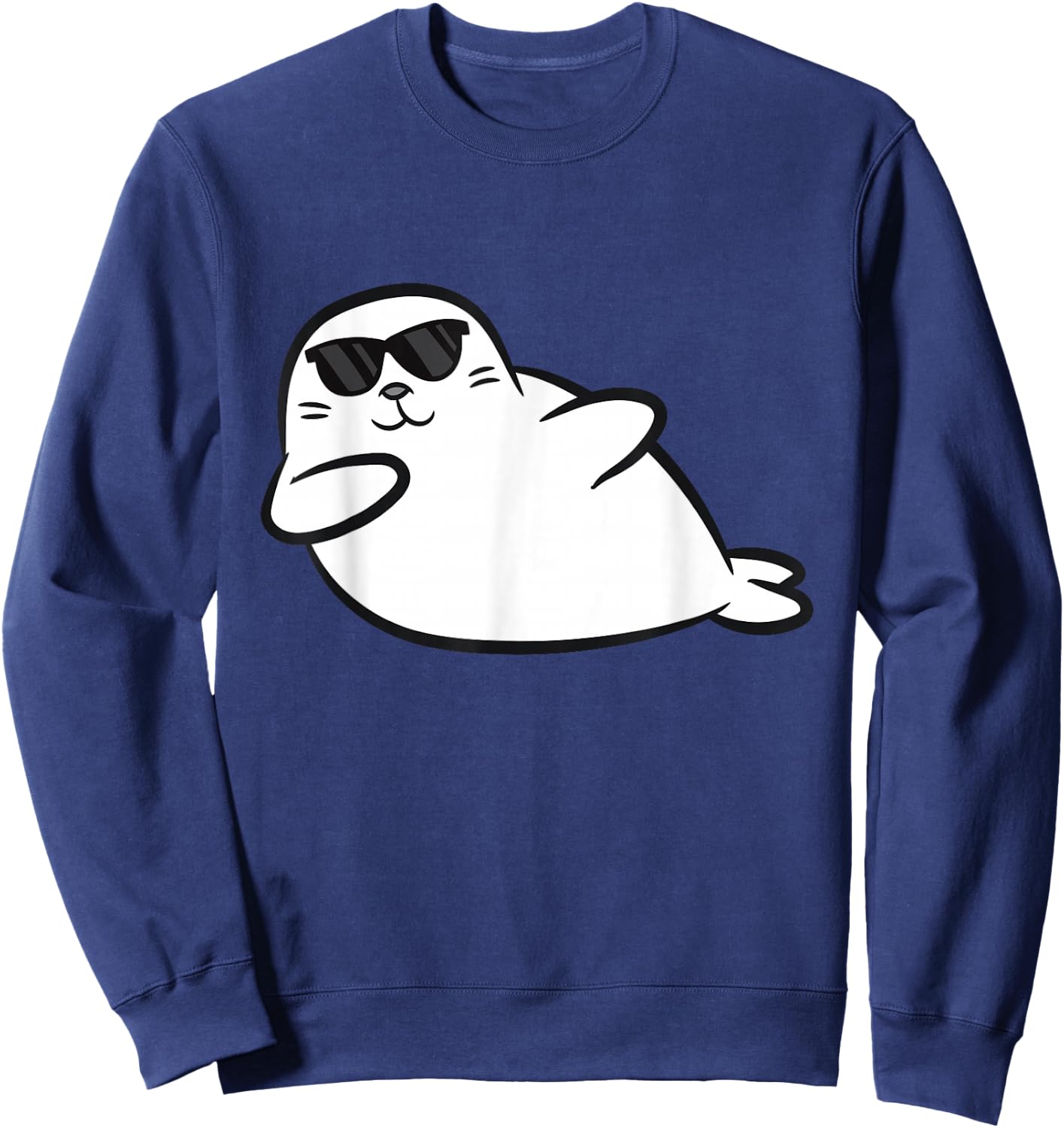 Dabbing Seal Dancing Seal Cute Seals Sweatshirt - Sweatshirt | Navy