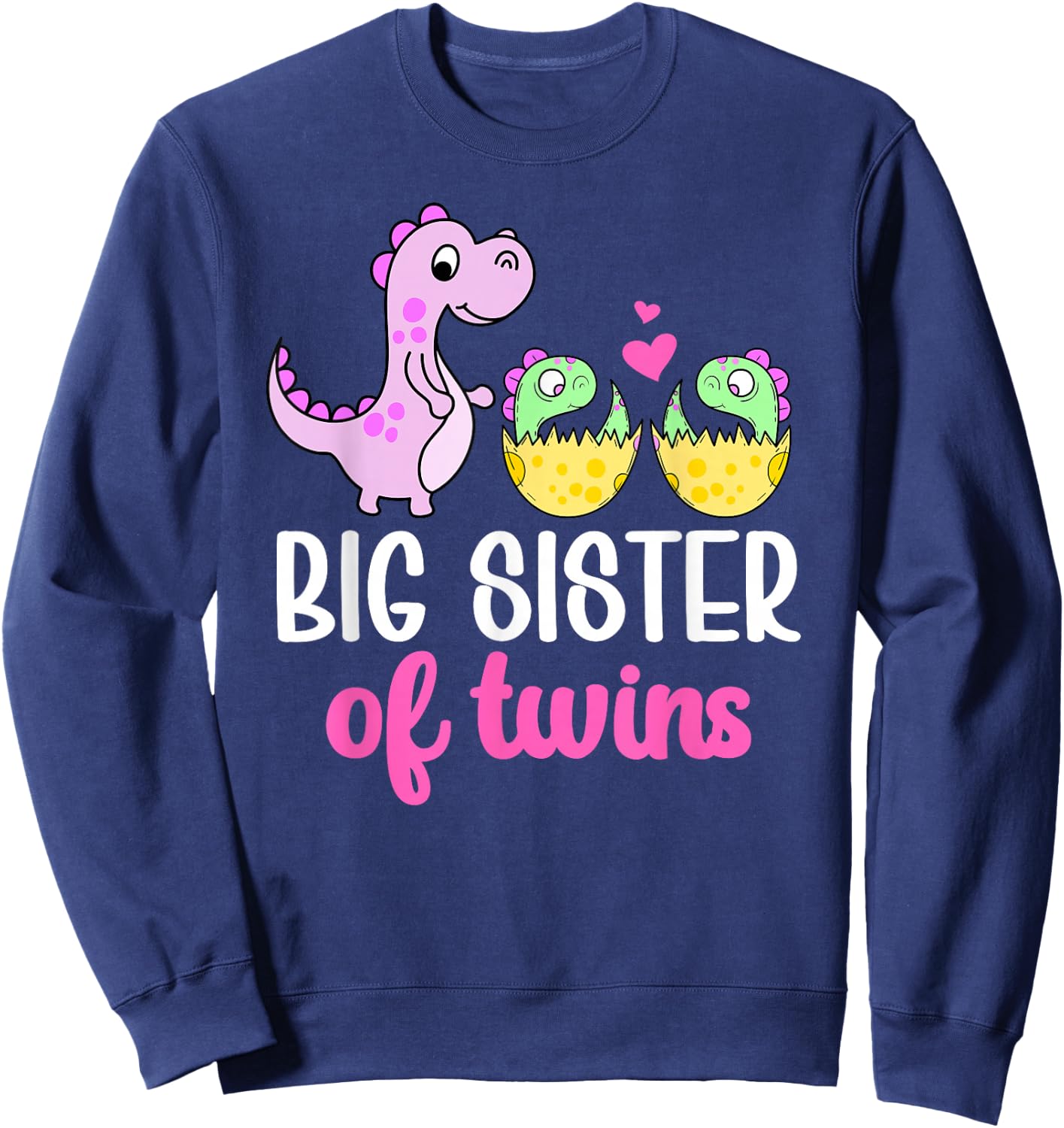 Big Sister Of Twins Big Sister Big Twin Sister Sweatshirt - Sweatshirt | Navy