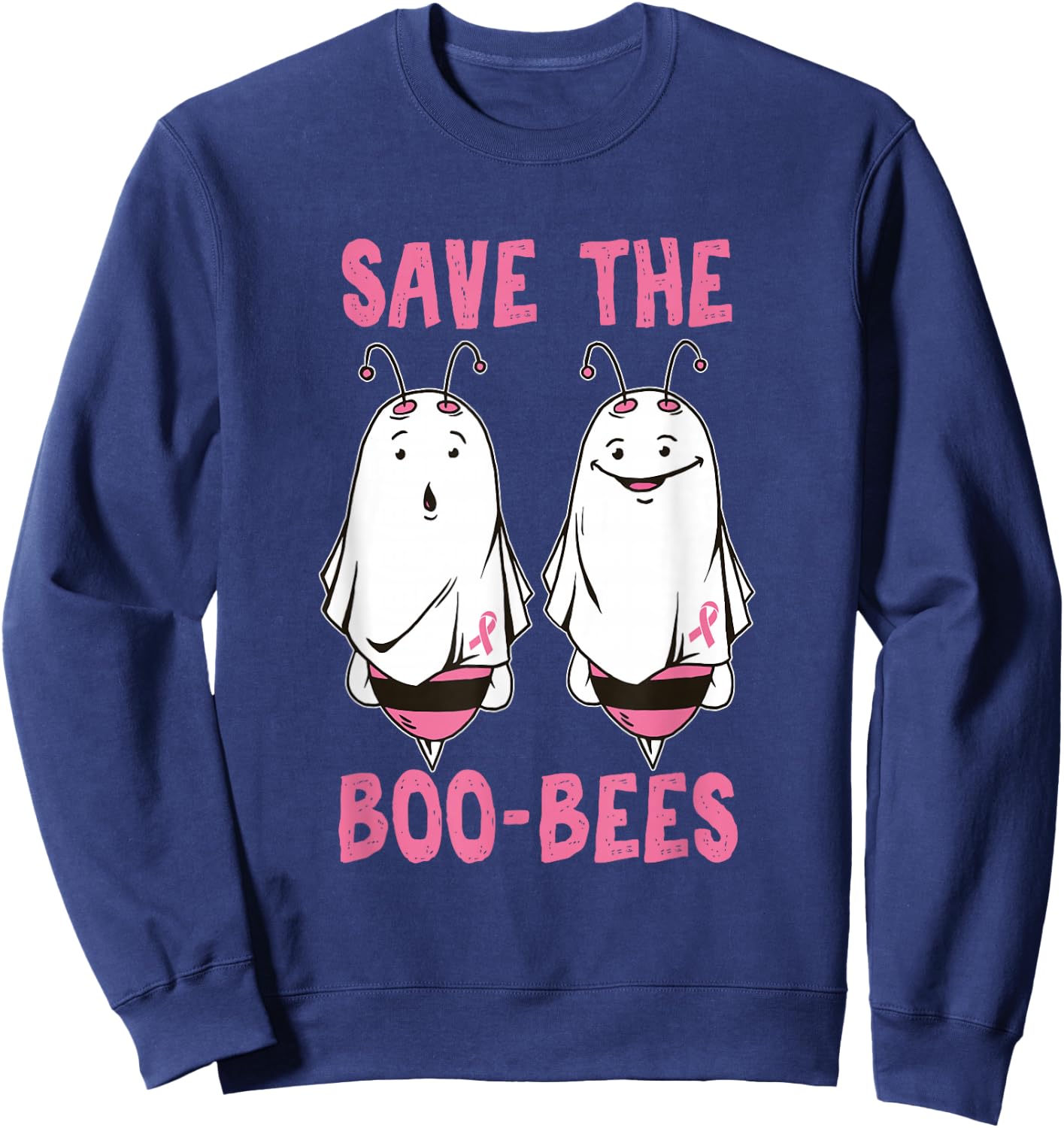 Save The Boo Honey Bees Halloween Horror Beekeeper Honeycomb Sweatshirt - Sweatshirt | Navy