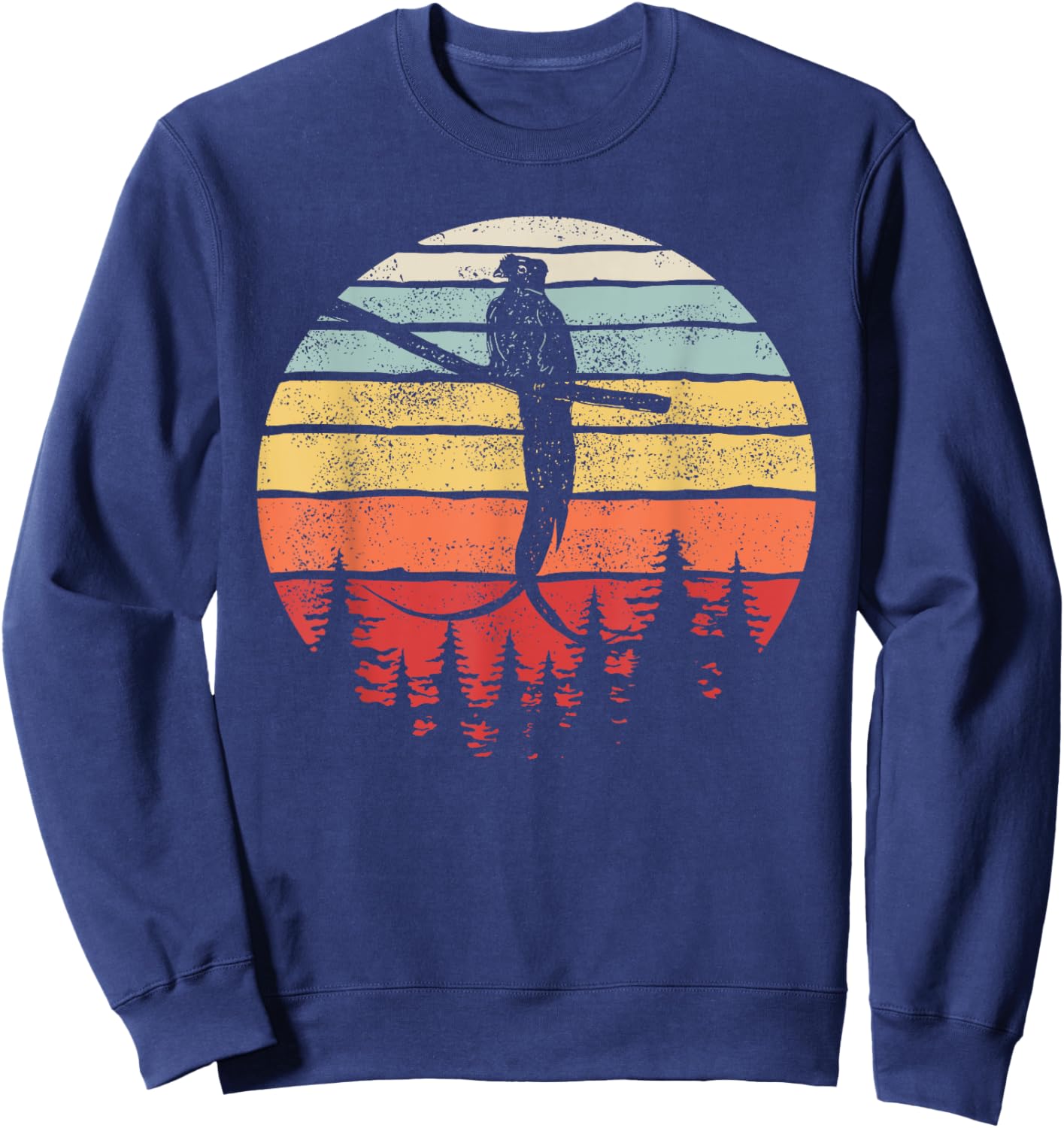 Vintage Retro Quetzal Bird Sweatshirt - Sweatshirt | Navy
