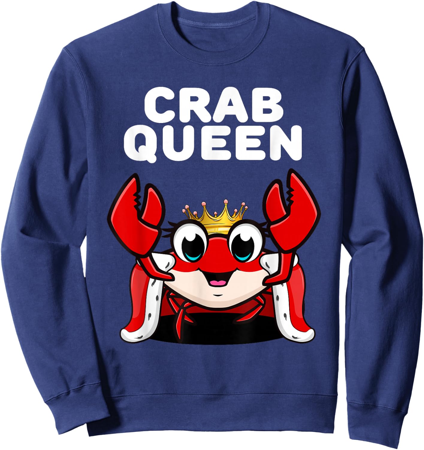 Women's Crab Queen Shirt | Girls , Black Sweatshirt - Sweatshirt | Navy