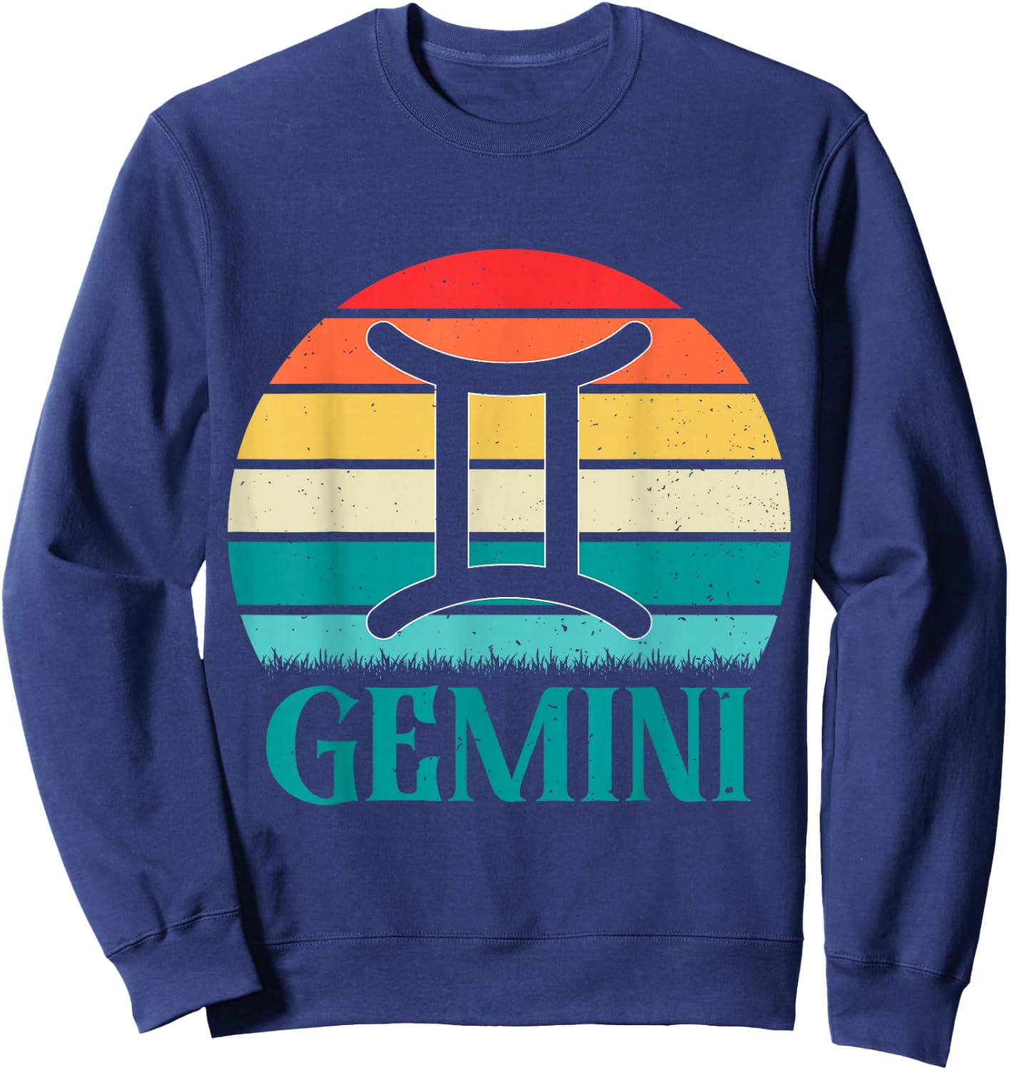 Gemini Sunset | Zodiac Sign Sweatshirt - Sweatshirt | Navy