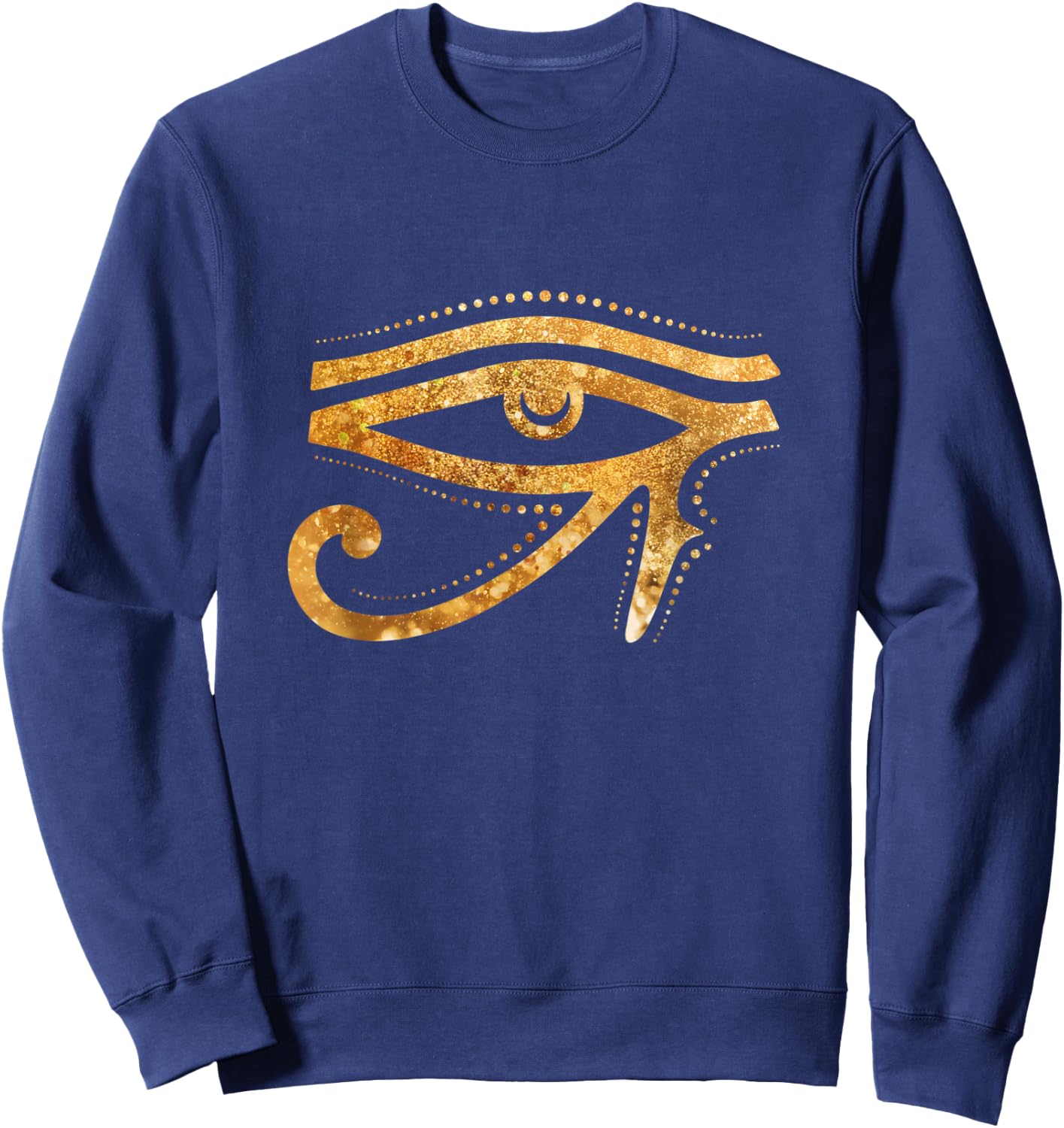 Golden Eye Of Ra Egyptian Hieroglyph Pharao Esoteric Sweatshirt - Sweatshirt | Navy