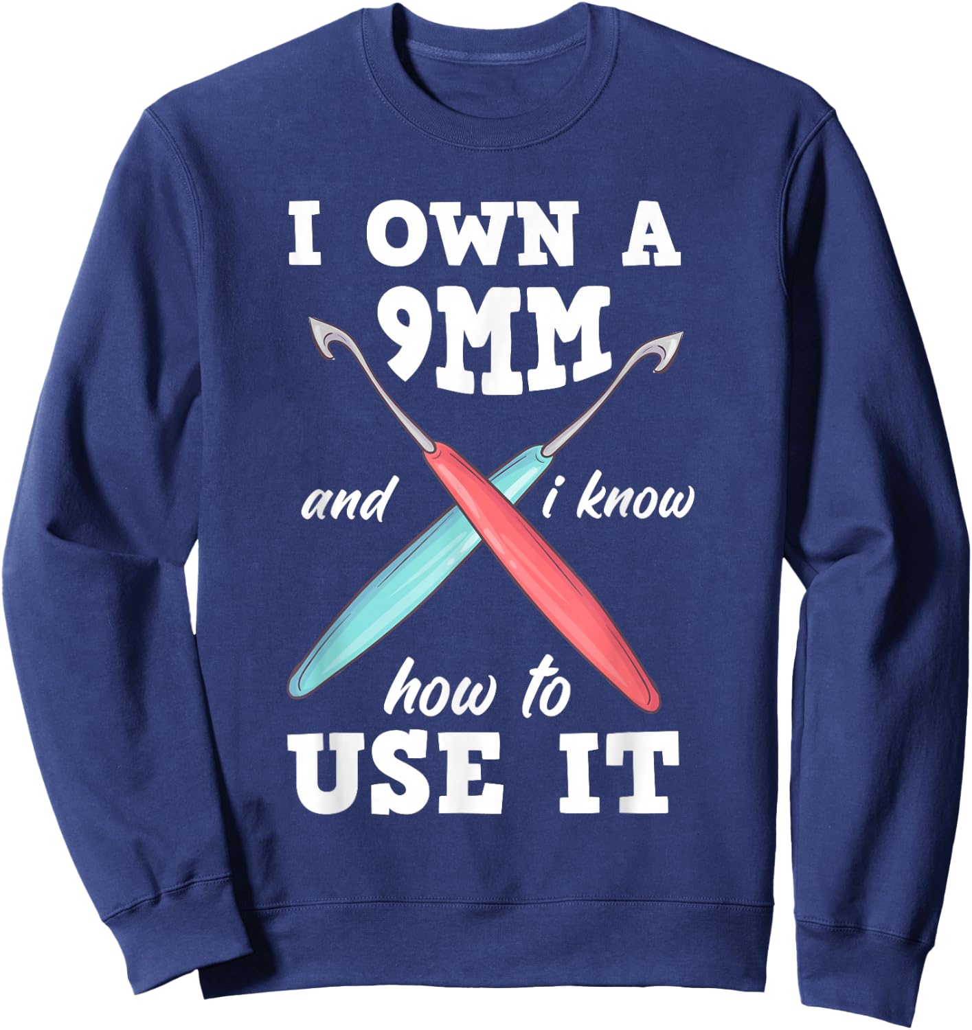 Fun Crochet Sweatshirt - Sweatshirt | Navy