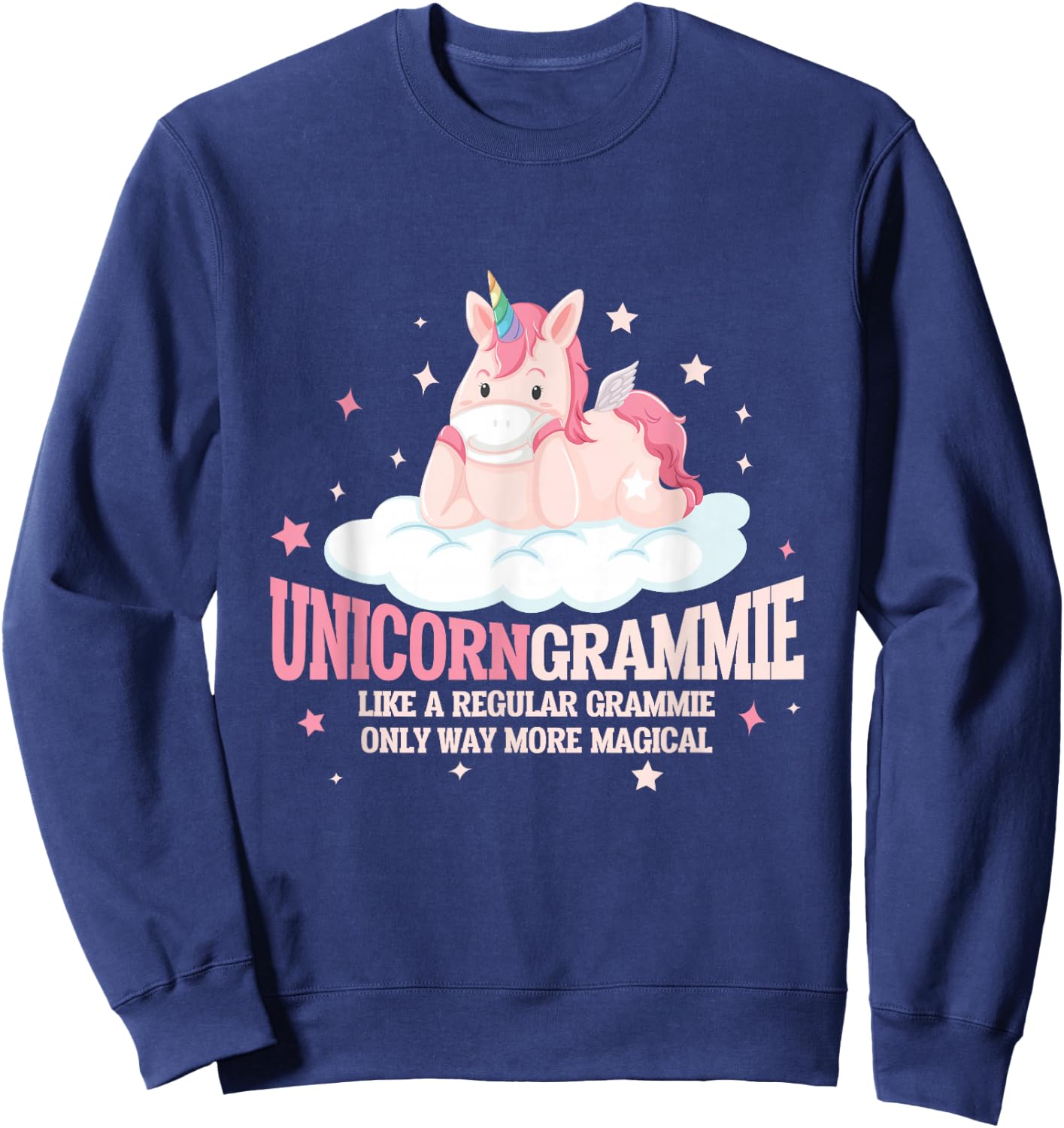 Unicorn Grammie Funny Grandmother Horse Lover Sweatshirt - Sweatshirt | Navy