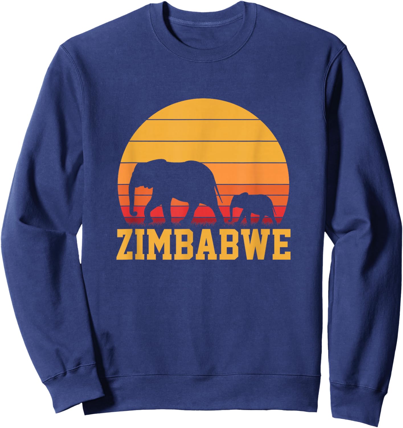 Zimbabwe Elephant, Zimbabwe Sweatshirt - Sweatshirt | Navy