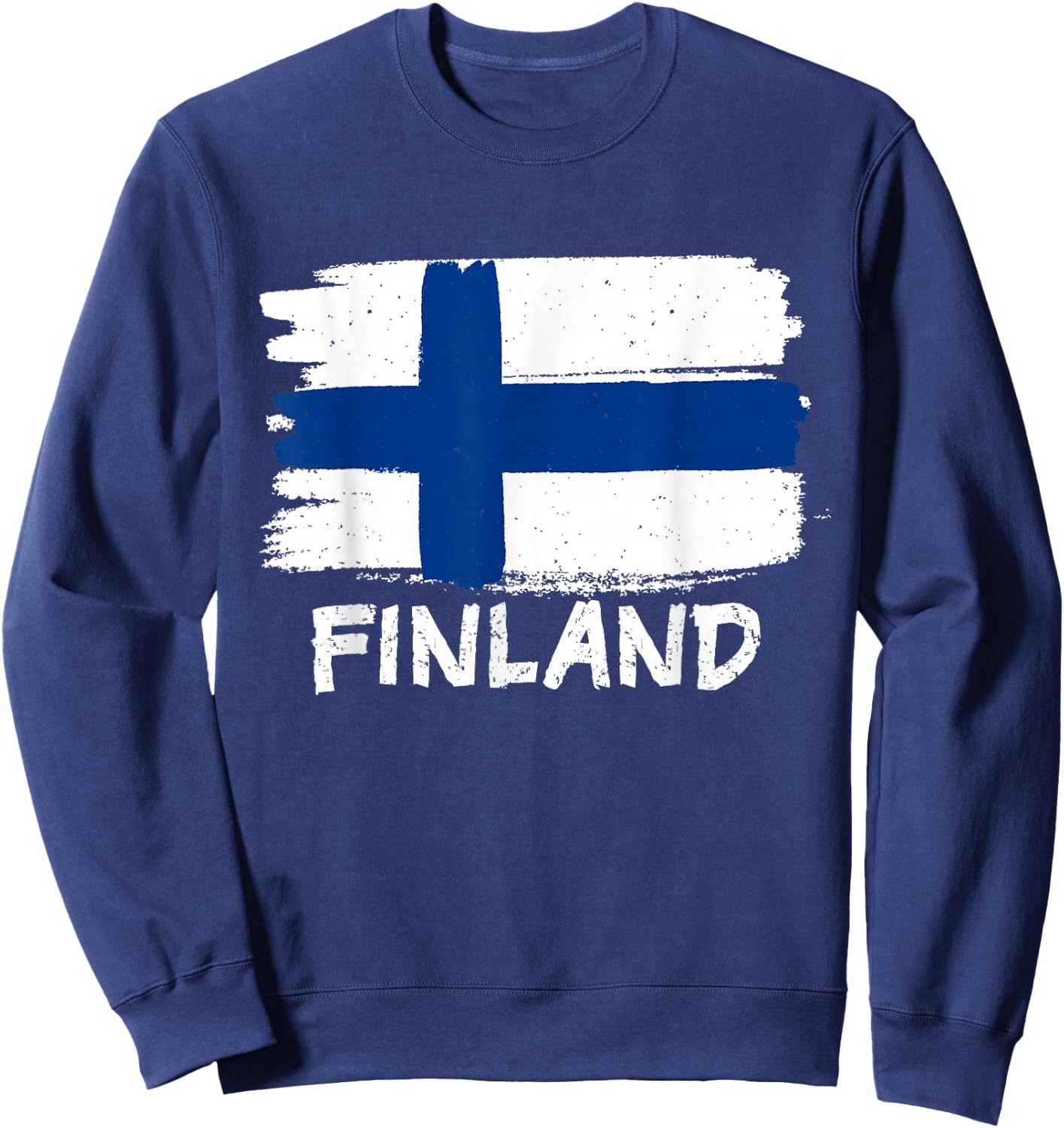 Finland Flag Kids Black Cotton Polyester Sweatshirt - Sweatshirt | Navy