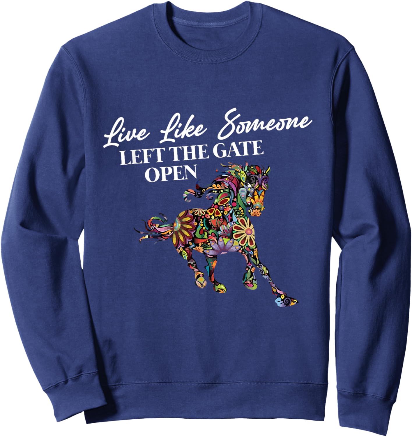 Live like someone left the door open Sweatshirt - Sweatshirt | Navy