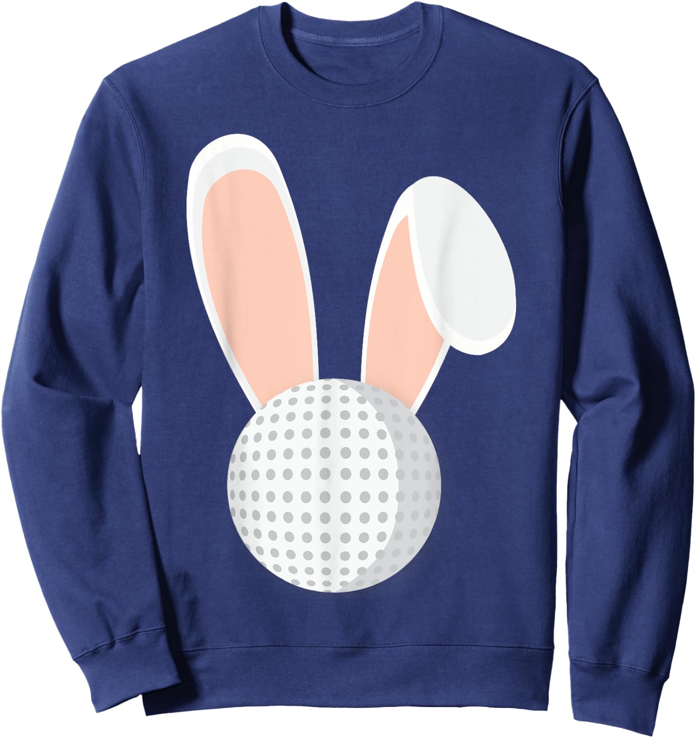 Easter Rabbit Bunny Golf Ball Golfer Funny Holiday Sweatshirt - Sweatshirt | Navy