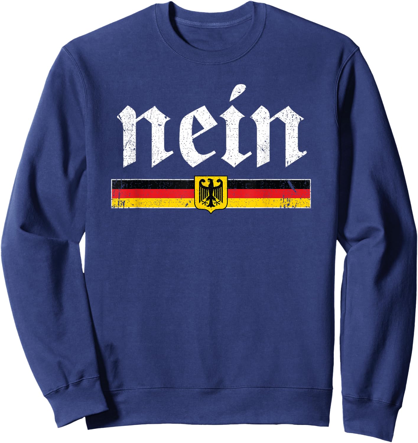 Nein German Shirt Men Kids Women Funny Oktoberfest Sweatshirt - Sweatshirt | Navy