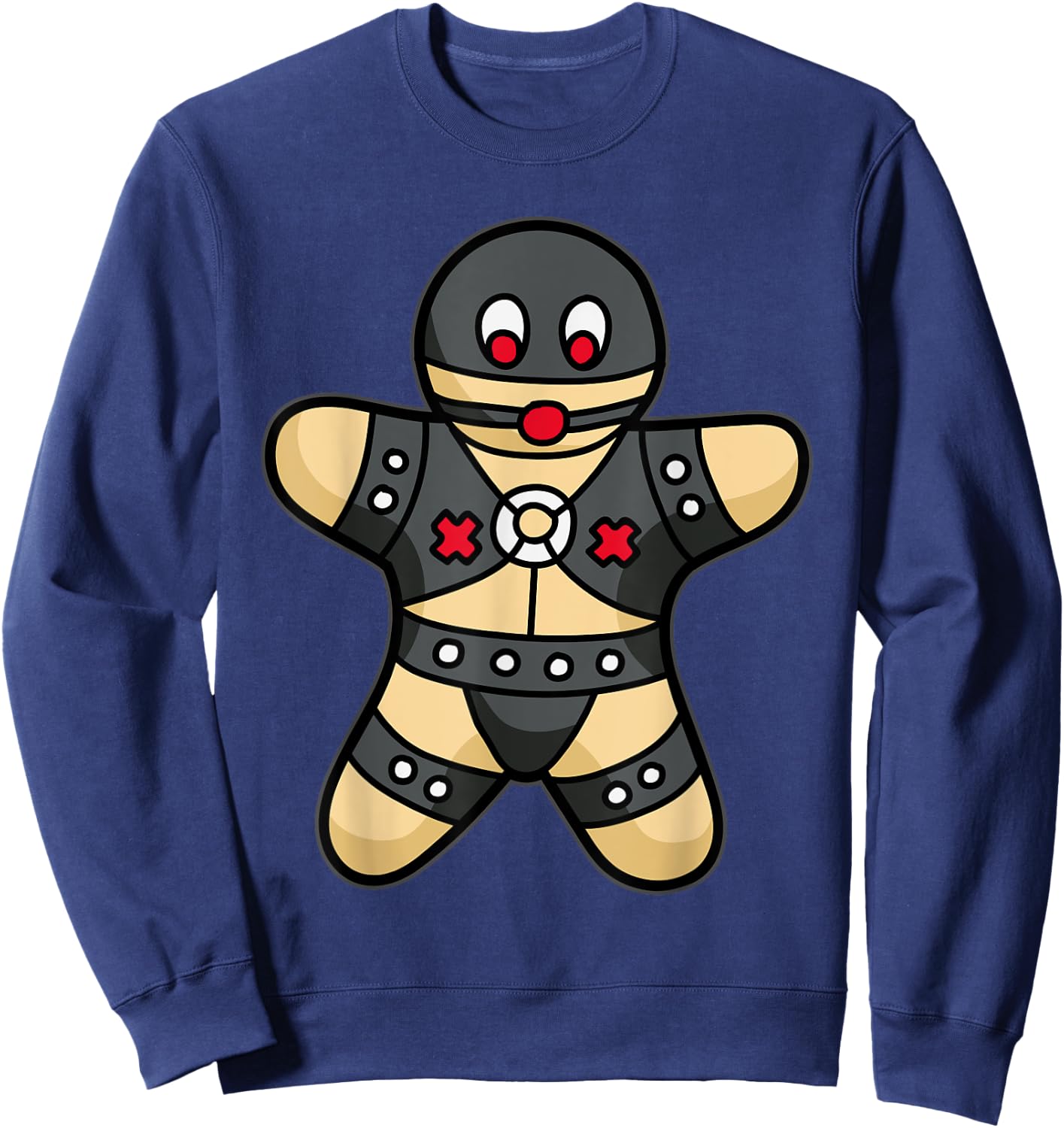 Kinky Gingerbread Man - BDSM & Bondage Humor Sweatshirt - Sweatshirt | Navy