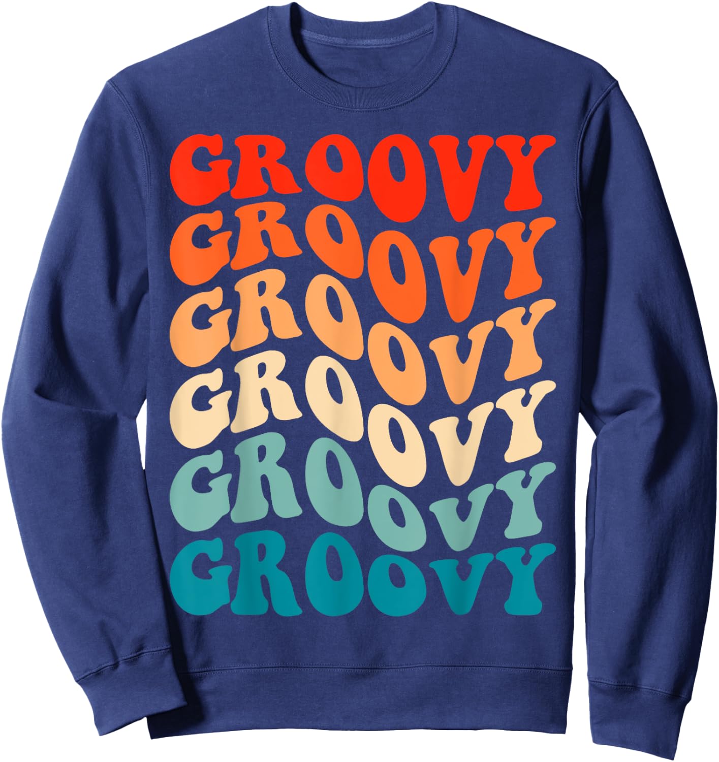 PEACE SIGN LOVE 1960s 1970s Shirt Tie Dye Groovy Hippie Sweatshirt - Sweatshirt | Navy