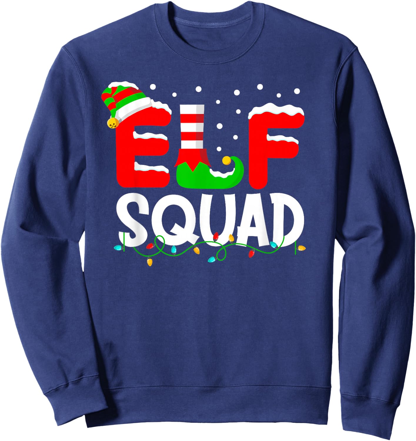Elf Squad Christmas Matching Family Toddler Boy Girl Funny Sweatshirt - Sweatshirt | Navy