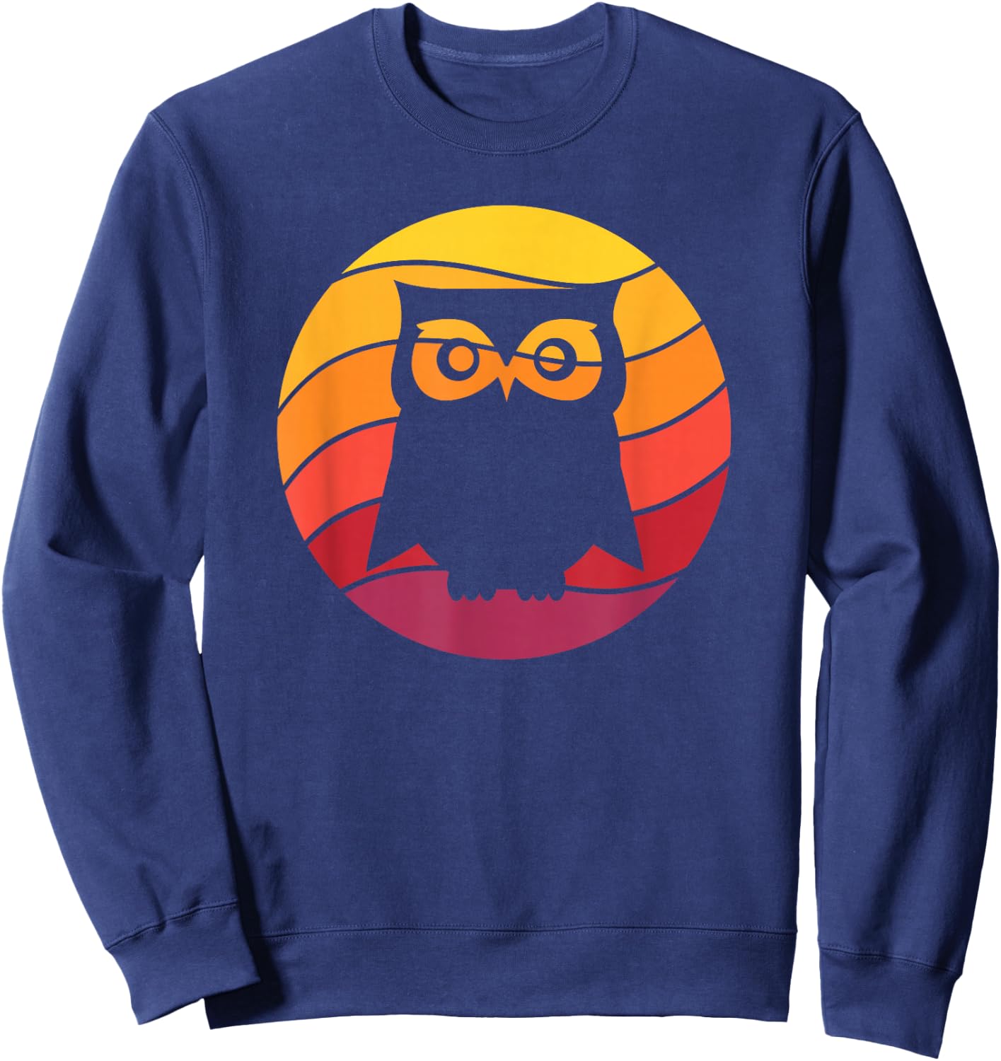 Owl Retro Style Vintage Sweatshirt - Sweatshirt | Navy