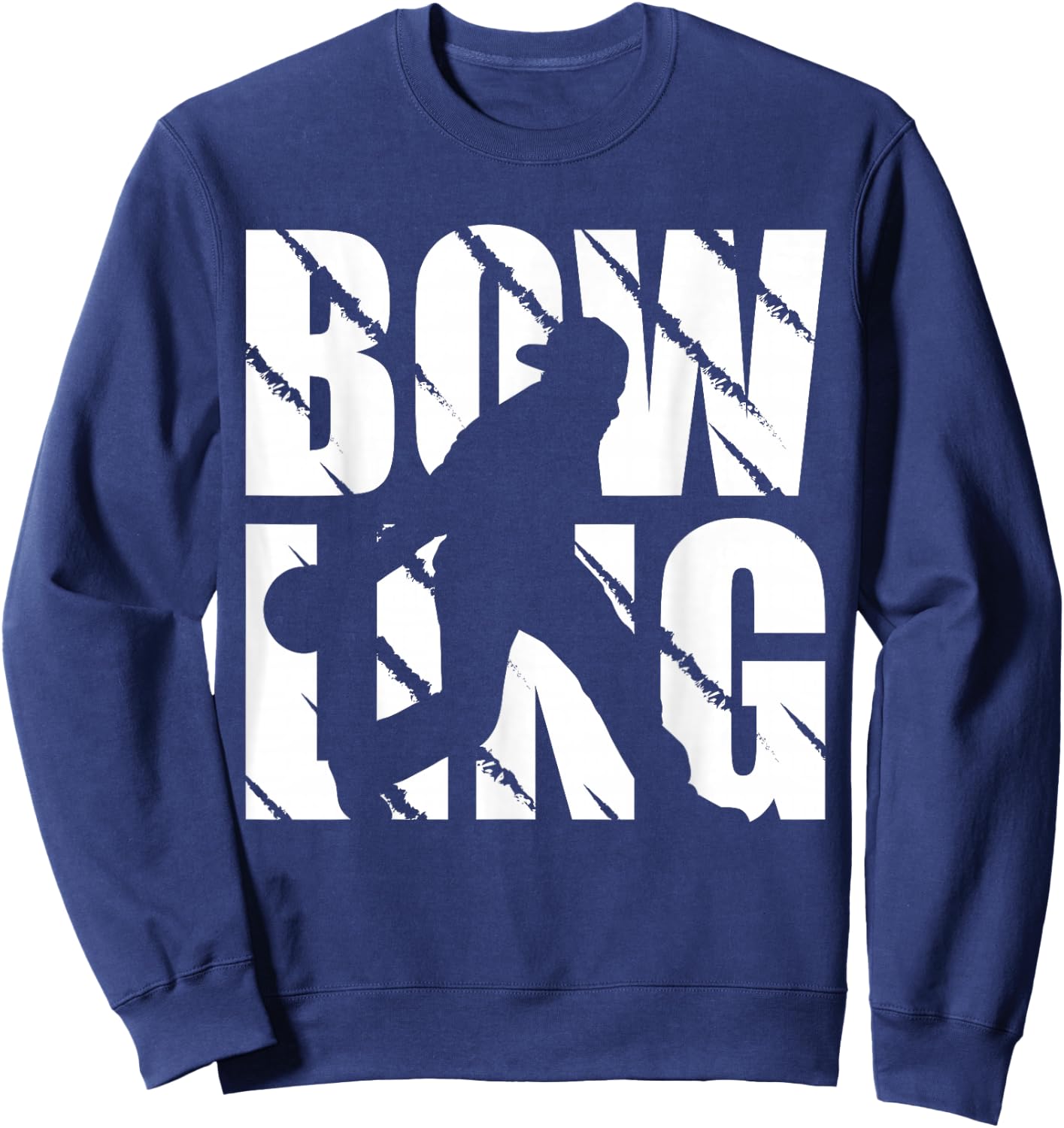 Funny Bowling Design Bowling Player and Bowling Sweatshirt - Sweatshirt | Navy