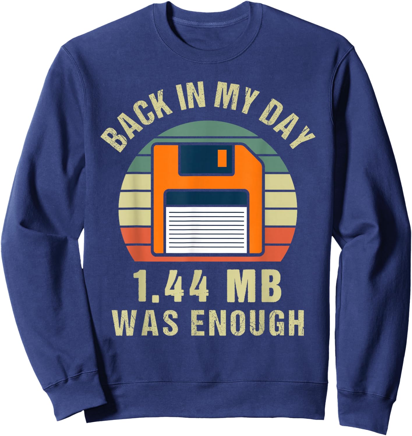 Floppy Disk Retro Vintage Design for Computer Scientist Sweatshirt - Sweatshirt | Navy