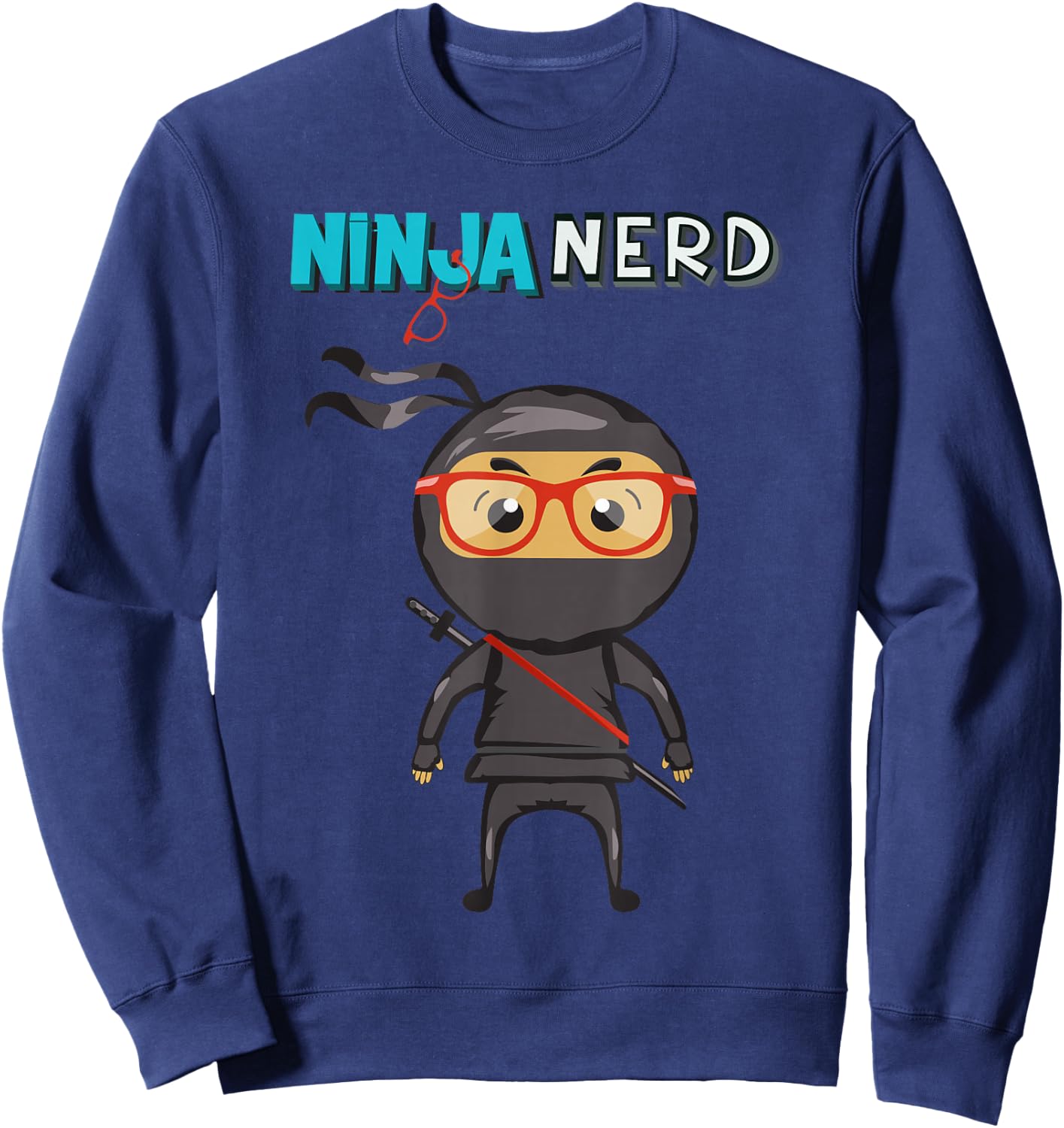 Ninja Nerd , Blue, S Sweatshirt - Sweatshirt | Navy