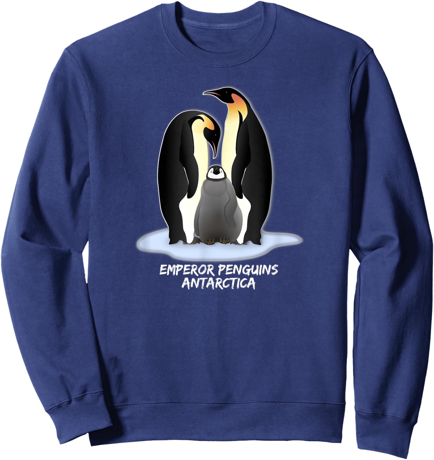 Emperor Penguins Antarctica #2 nature, wildlife Sweatshirt - Sweatshirt | Navy