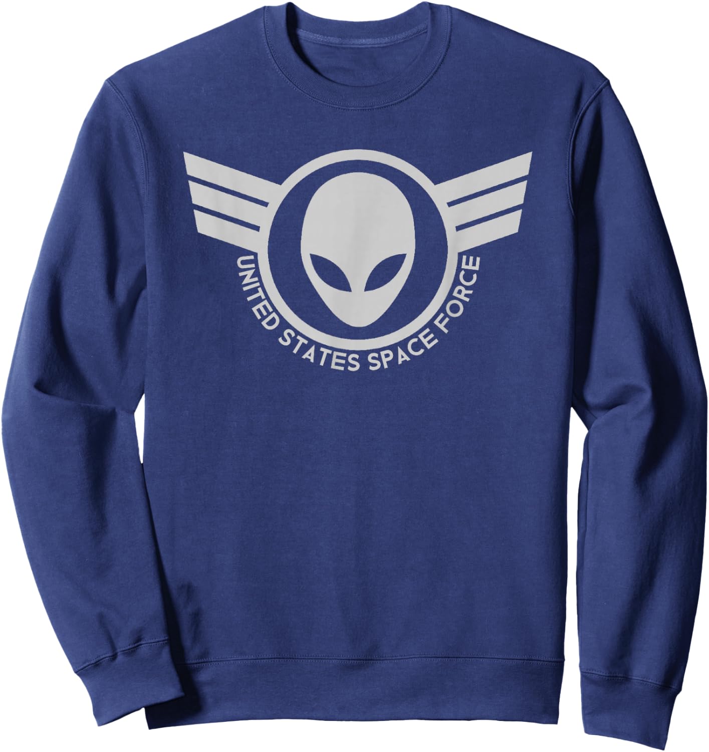 United States Space Force Military Patch Curved Sweatshirt - Sweatshirt | Navy